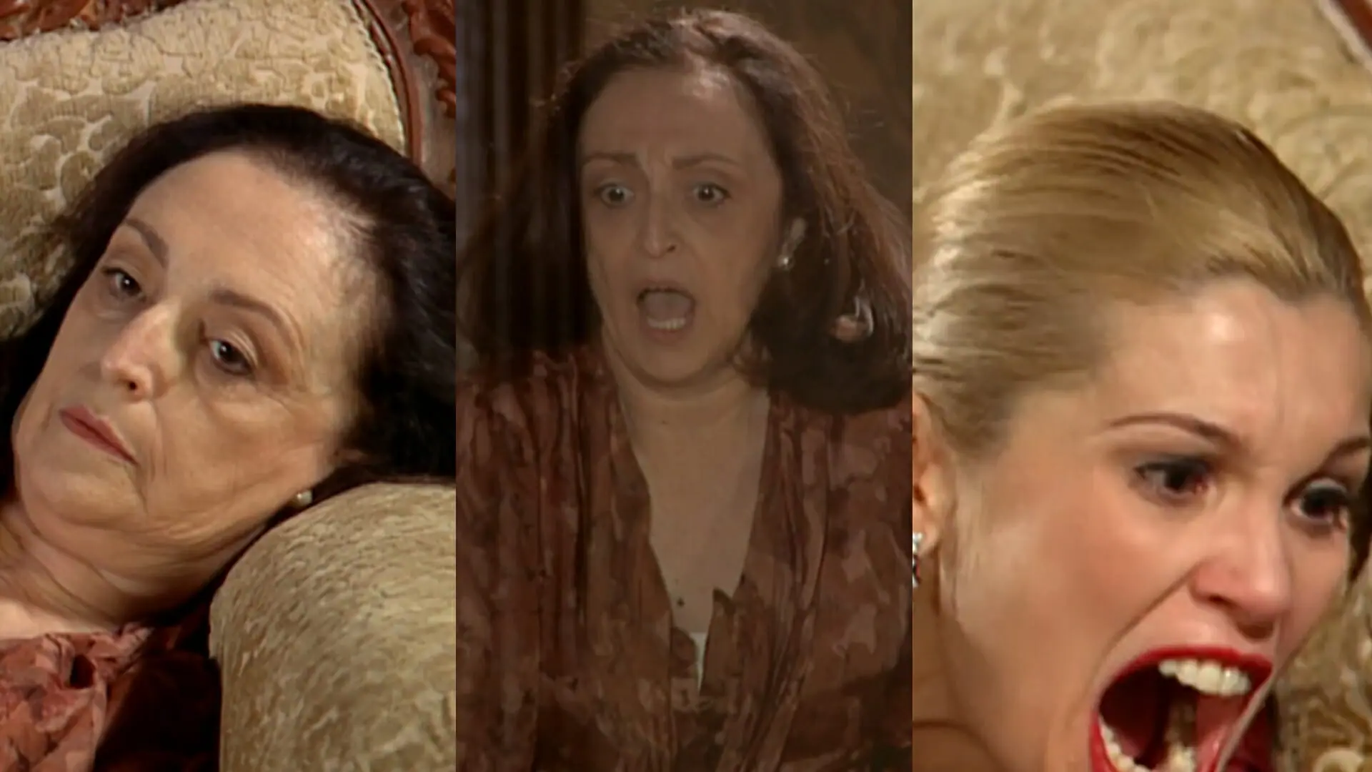 Débora (Ana Lucia Torre) e Cristina (Flávia Alessandra) de Alma Gêmea
