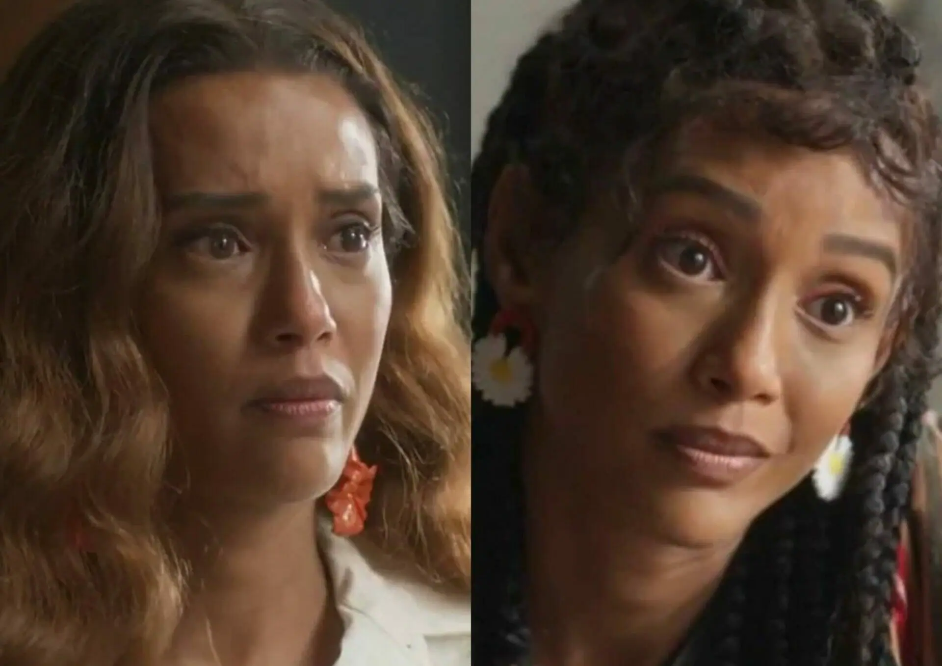 Clarice (Taís Araújo) e Anita (Taís Araújo) em Cara e Coragem