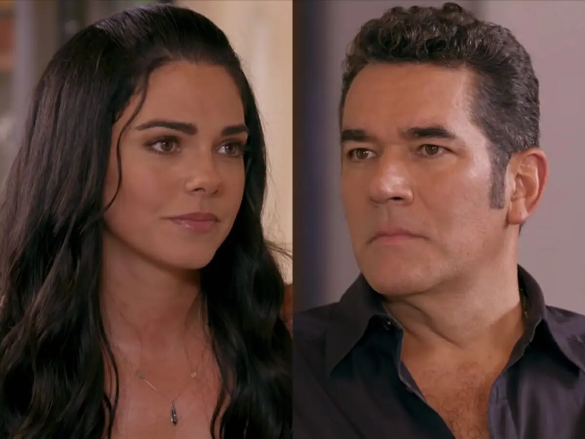 Fernanda (Livia Brito) e Otávio (Eduardo Santamarina) de A Desalmada