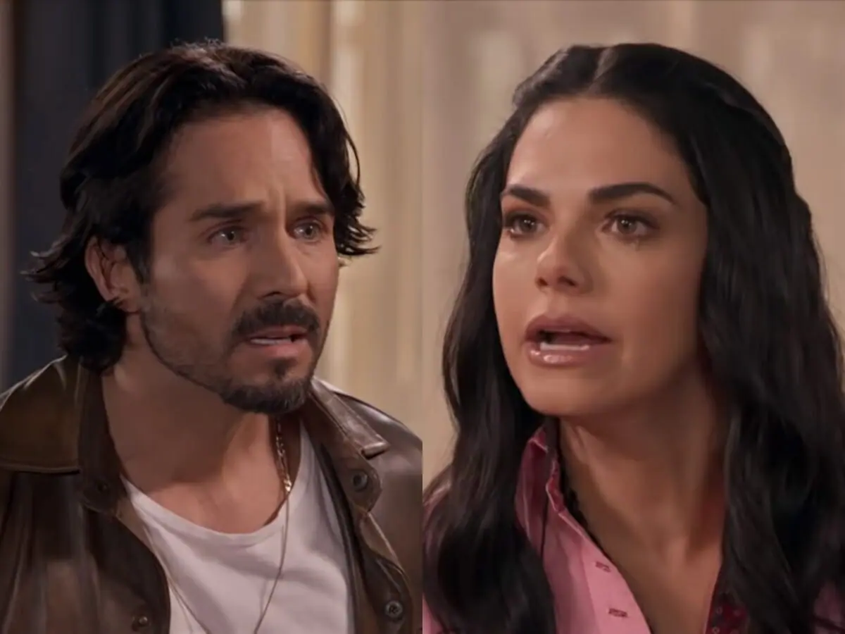 Fernanda (Livia Brito) e Rafael (José Ron) de A Desalmada