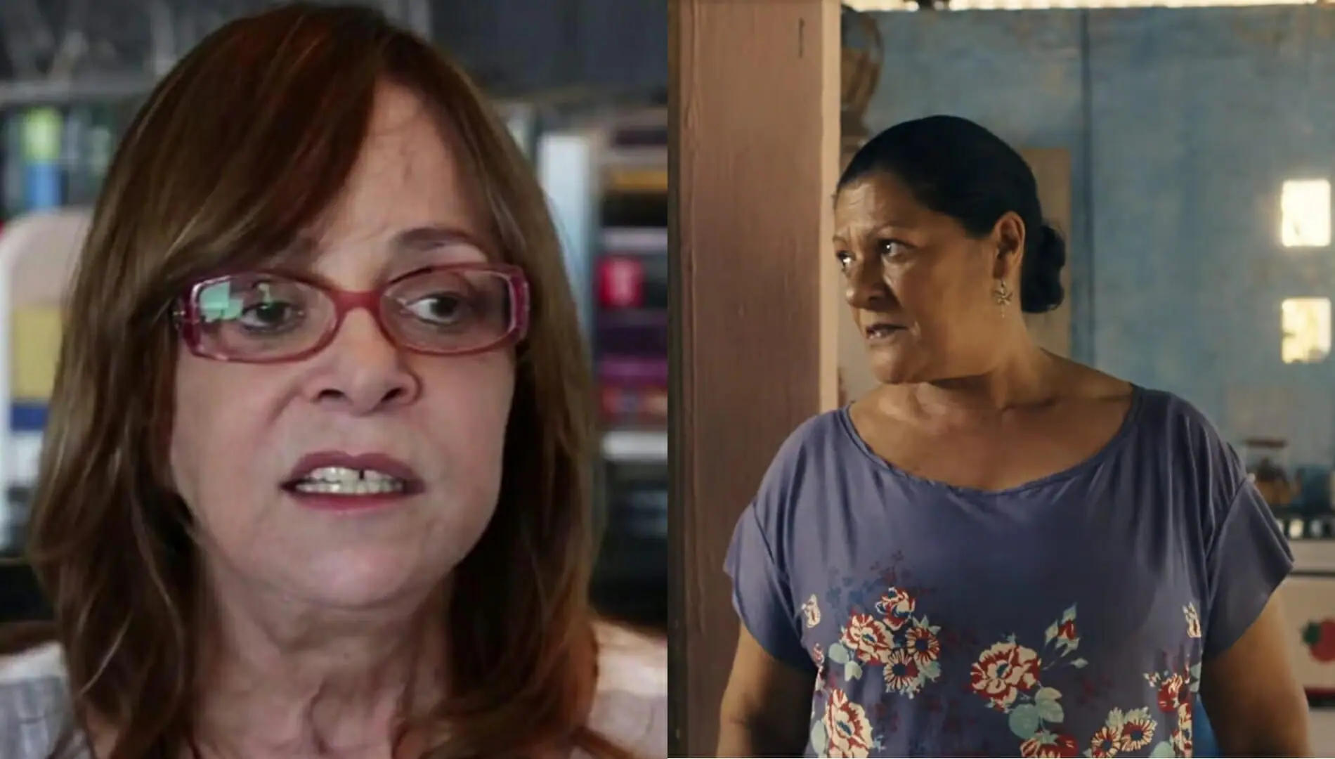 Gloria Perez, autora de Travessia, e Creuza (Luci Pereira)