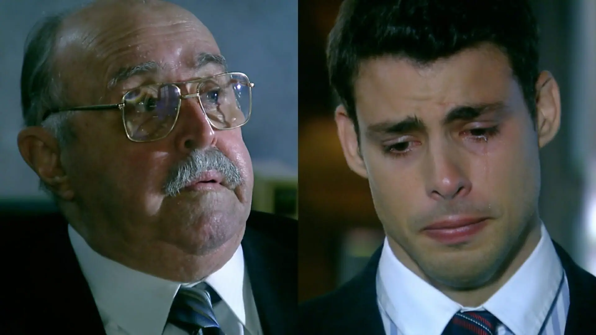 Gonçalo (Mauro Mendonça) e Halley (Cauã Reymond) de A Favorita