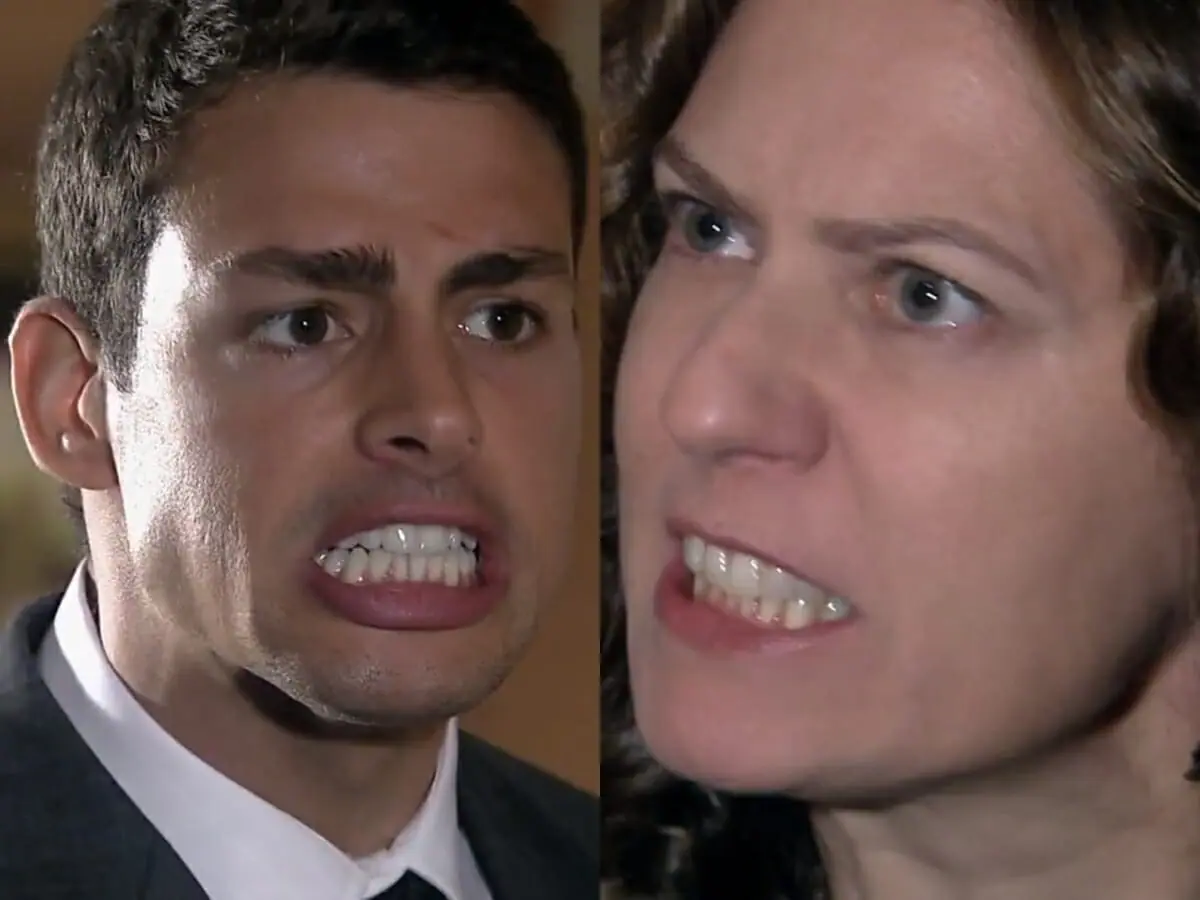 Halley (Cauã Reymond) e Flora (Patrícia Pillar) de A Favorita