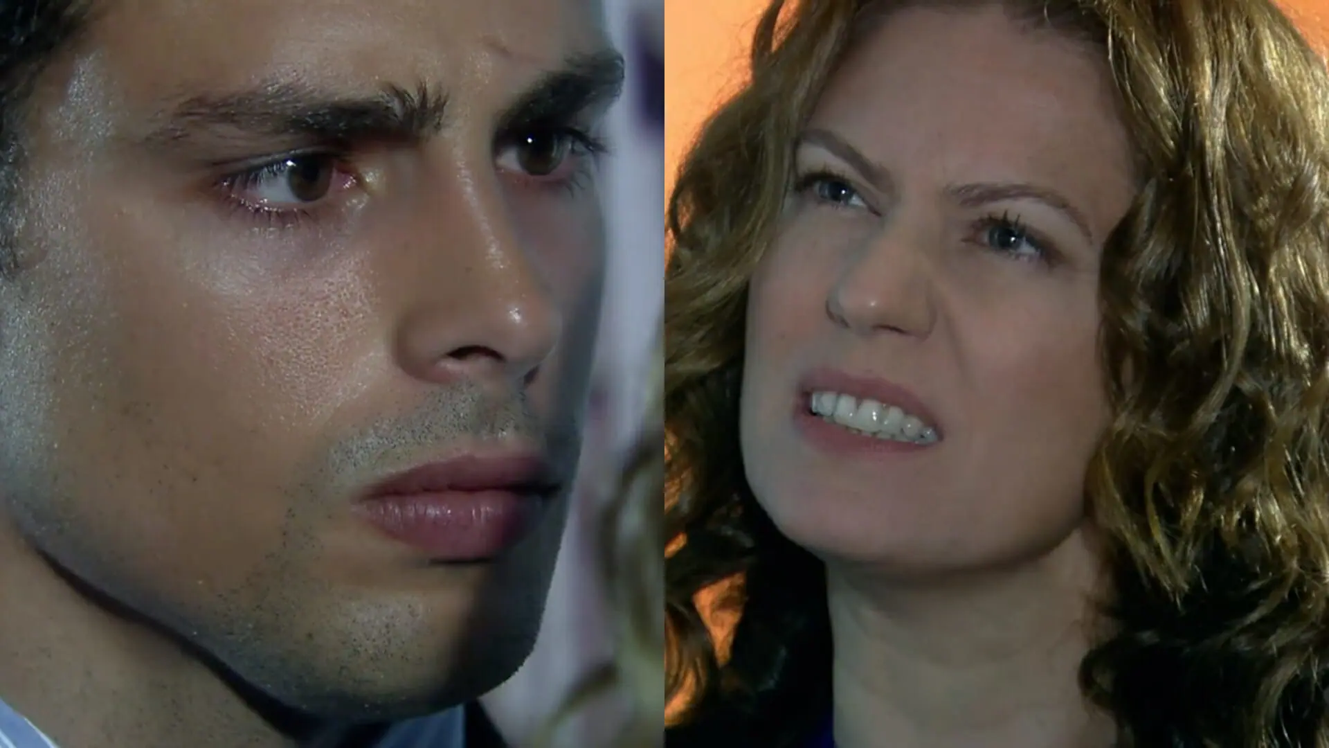Halley (Cauã Reymond) e Flora (Patrícia Pillar) de A Favorita