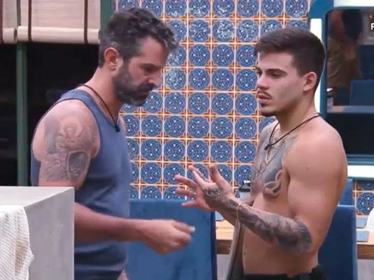 Iran Malfitano e Thomaz Costa em A Fazenda 14