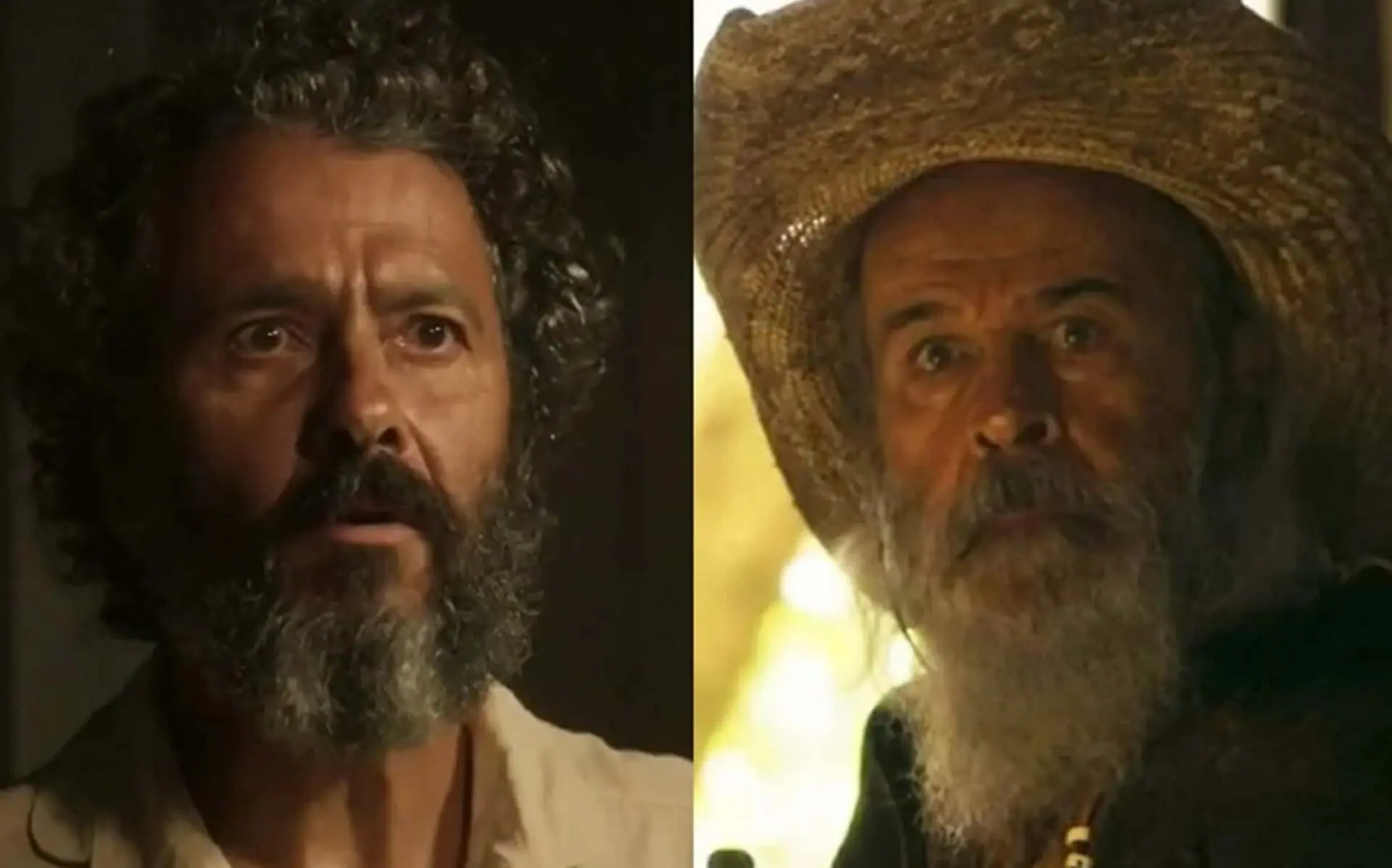 José Leôncio (Marcos Palmeira) e Velho do Rio (Osmar Prado) de Pantanal