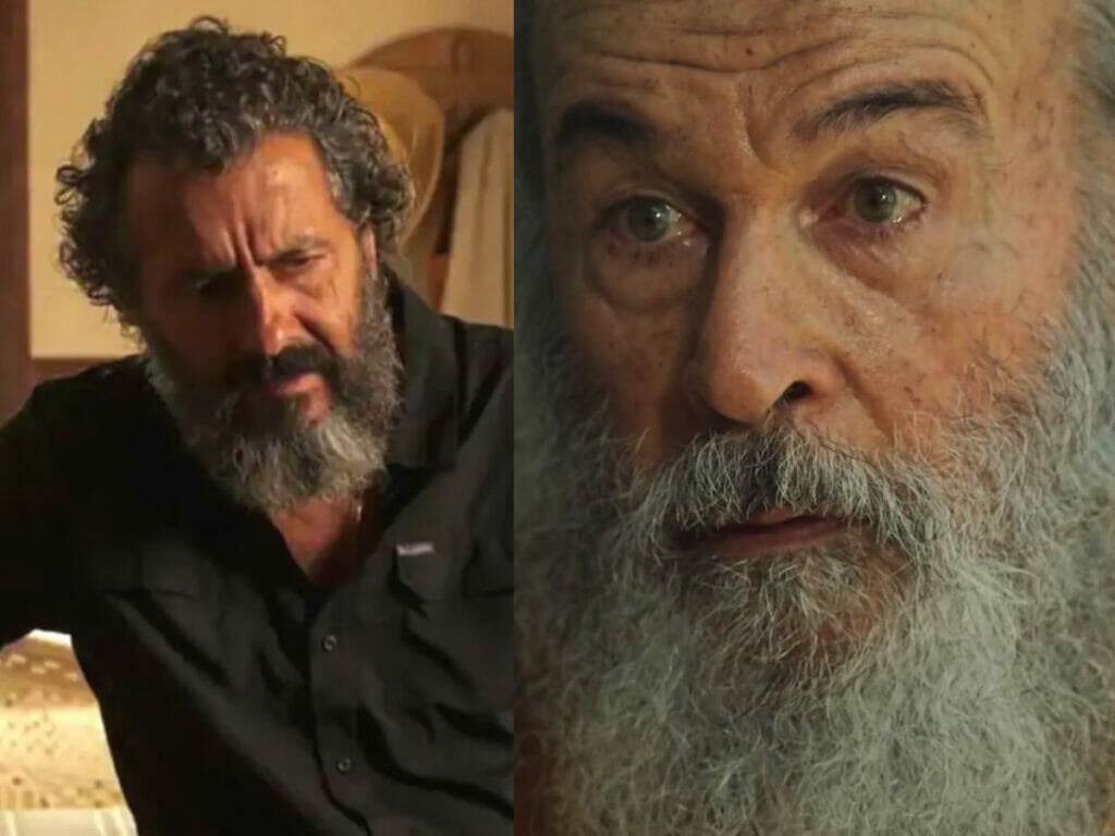 José Leôncio (Marcos Palmeira) e Velho do Rio (Osmar Prado) em Pantanal