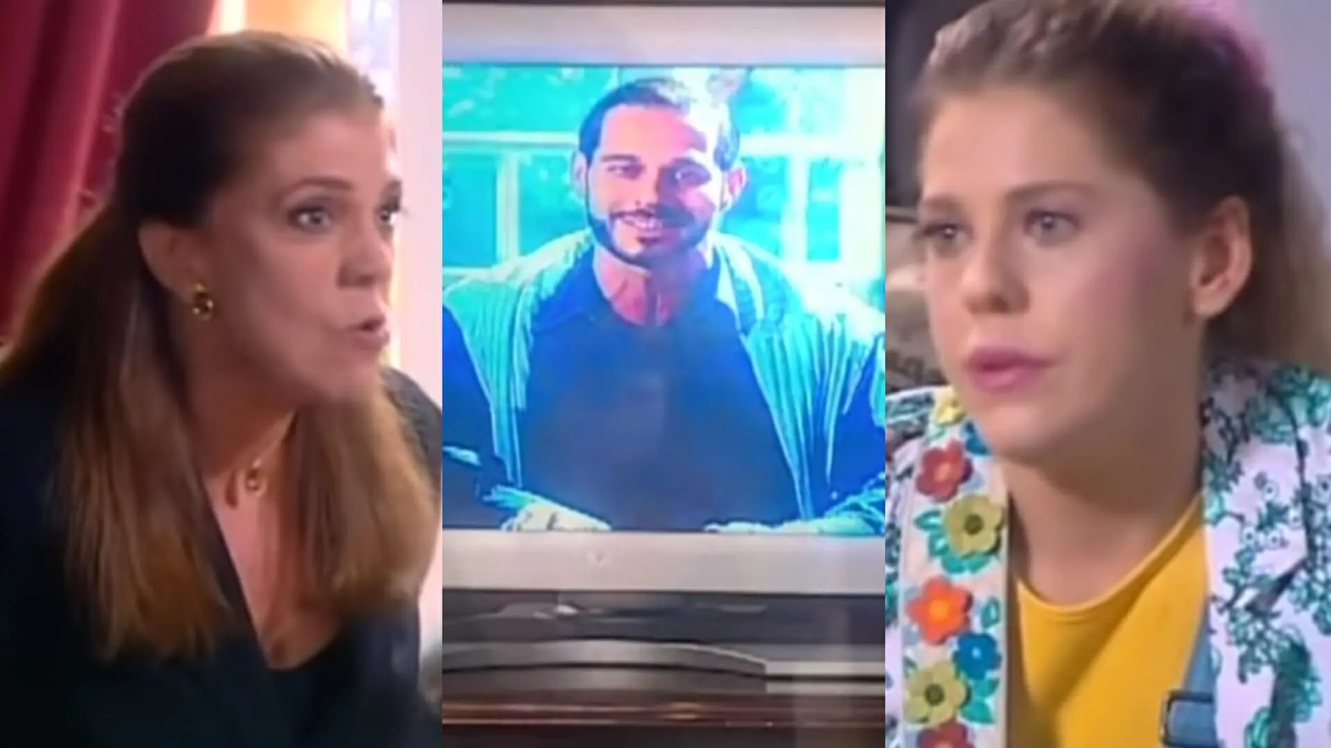 Malvina (Tânia Bondezan), Santiago (Nico Puig) e Maria (Bárbara Paz) de Maria Esperança