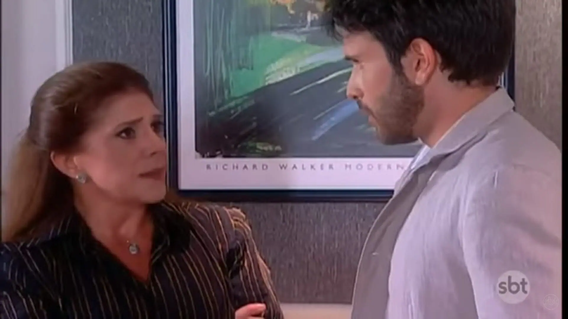 Malvina (Tânia Bondezan) e Eduardo (Ricardo Ramory) de Maria Esperança