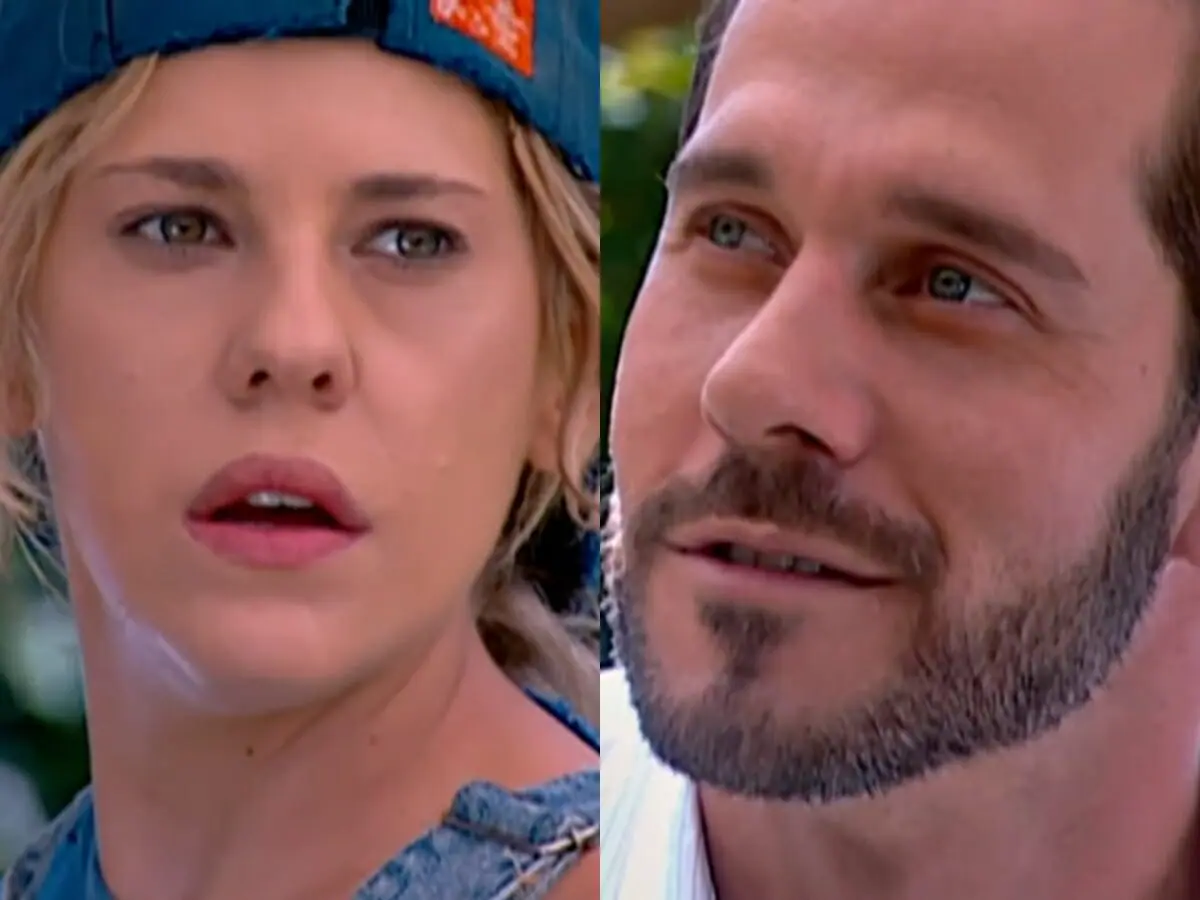 Maria (Bárbara Paz) e Santiago (Nico Puig) de Maria Esperança