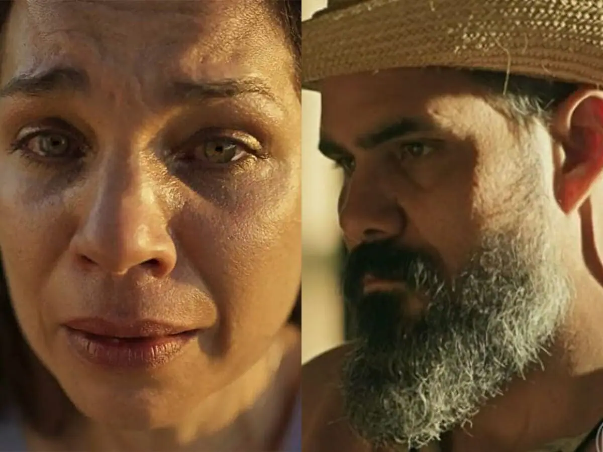 Maria Bruaca (Isabel Teixeira) e Alcides (Juliano Cazarré) de Pantanal