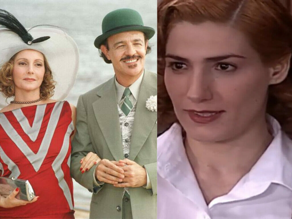 Maria Padilha, Ney Latorraca e Virgínia Cavendish em O Cravo e a Rosa