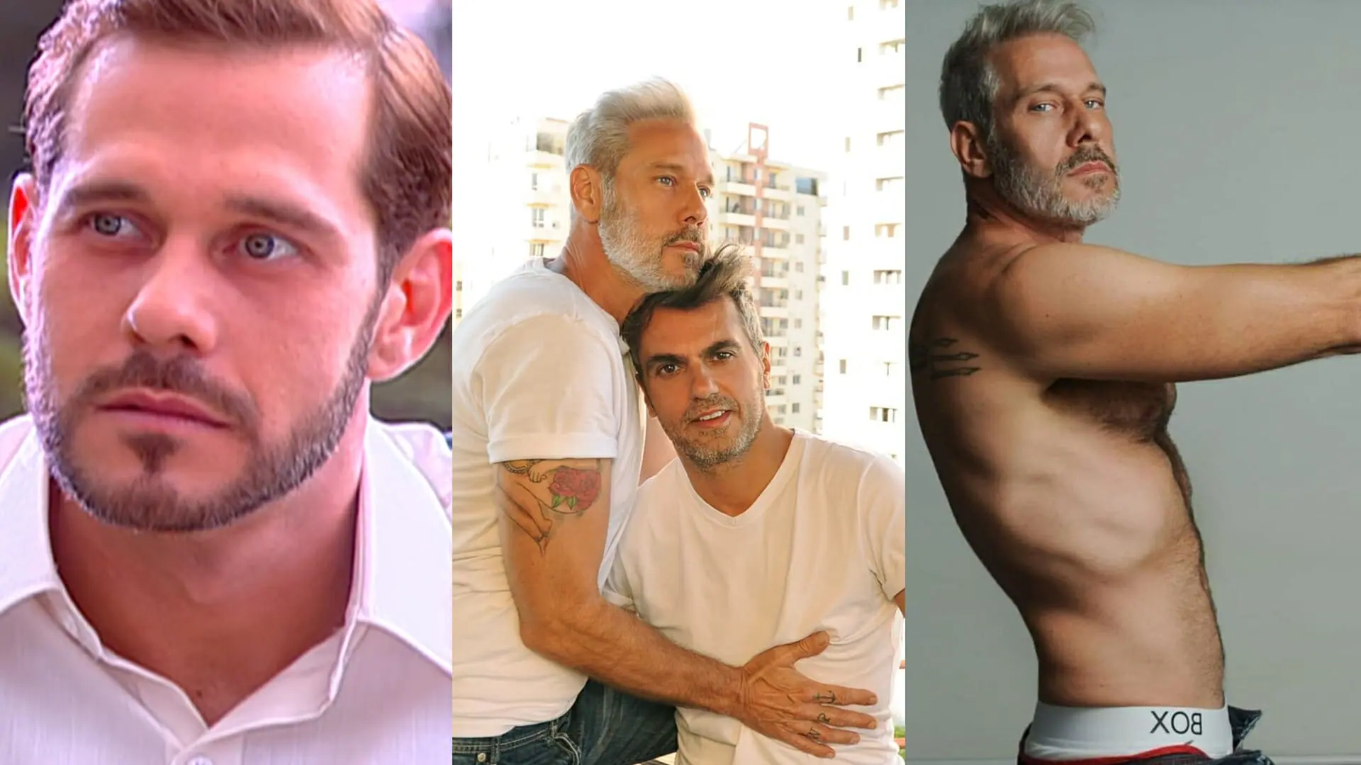 Nico Puig, o Santiago de Maria Esperança, e o marido, Jeff Lattari