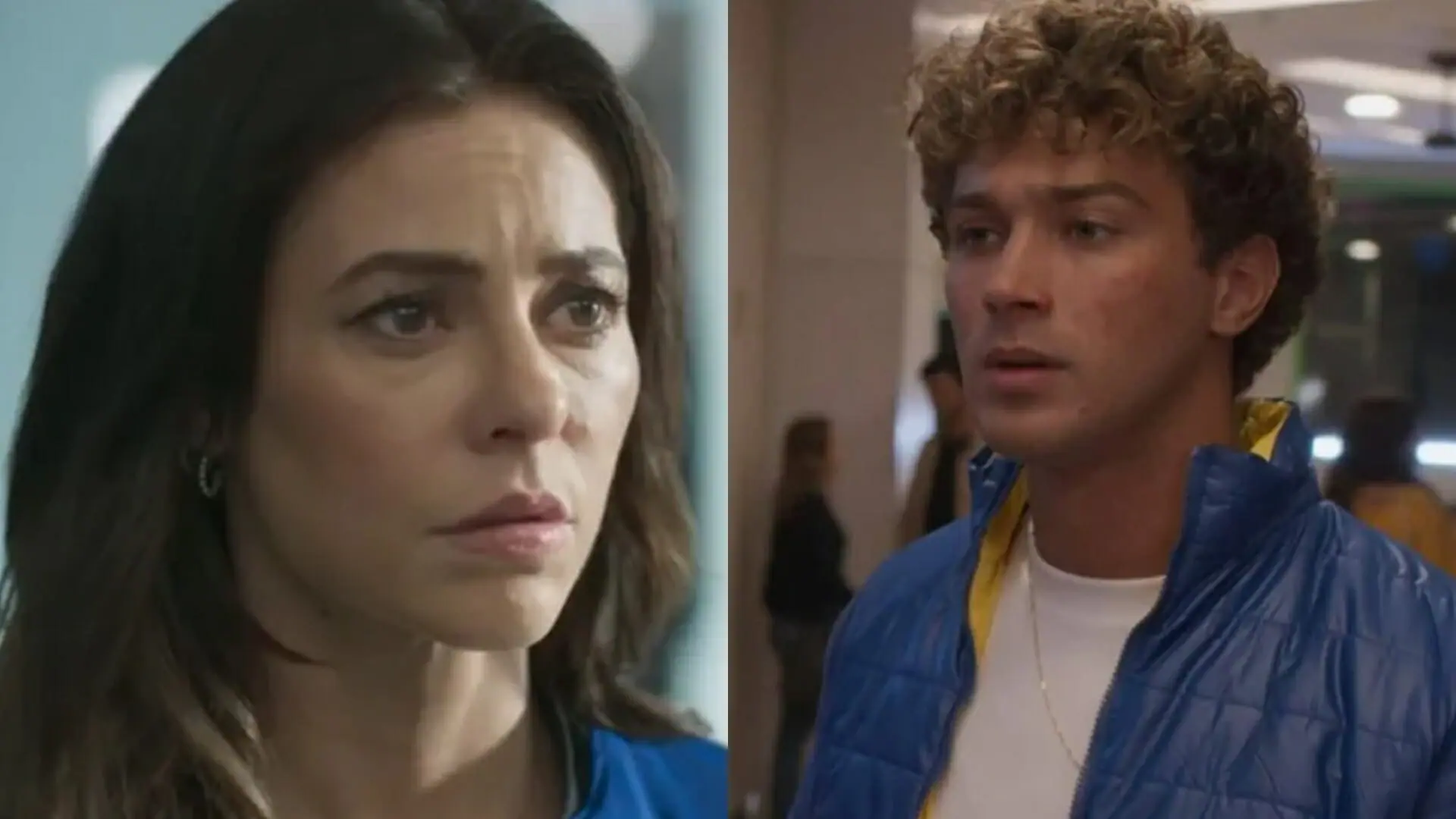 Pat (Paolla Oliveira) e Rico (André Luiz Frambach) de Cara e Coragem