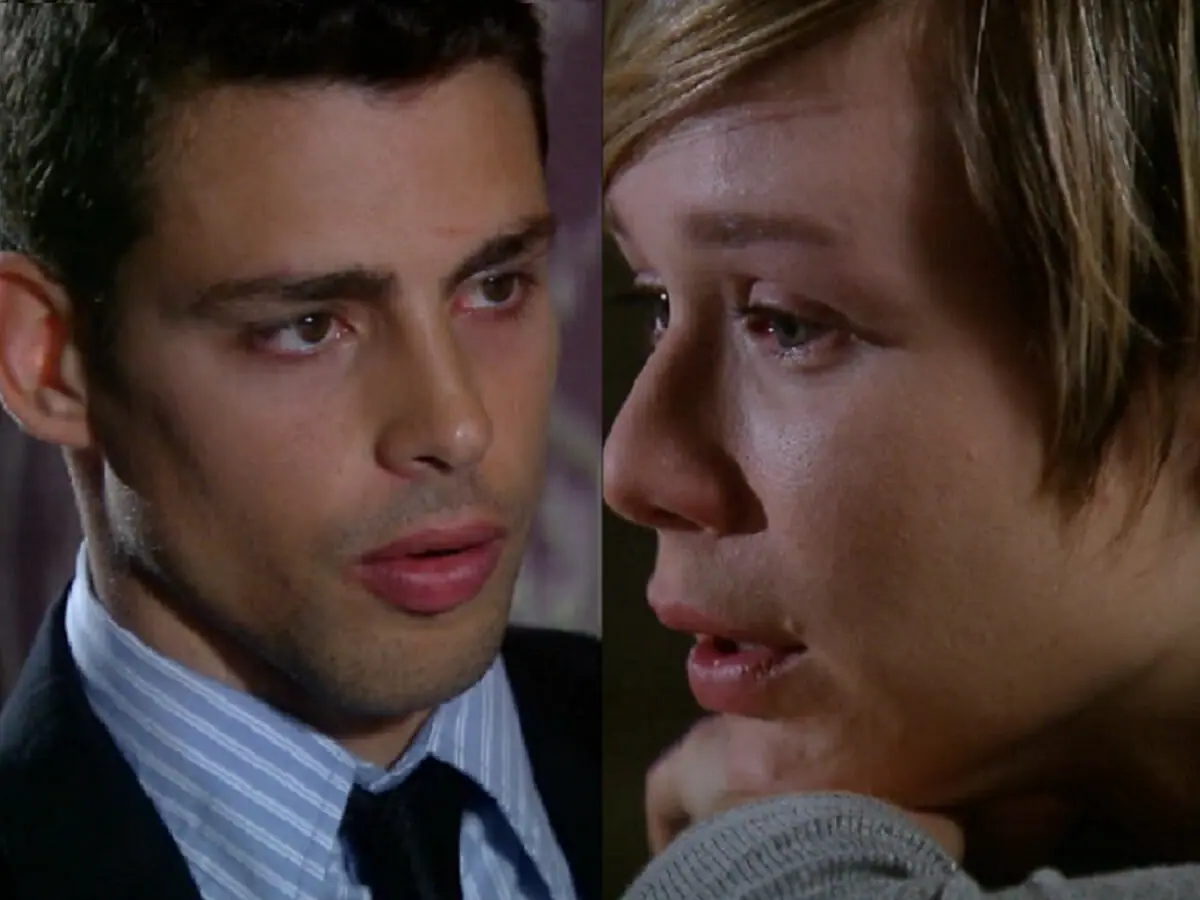 Halley (Cauã Reymond) e Lara (Mariana Ximenes) em A Favorita