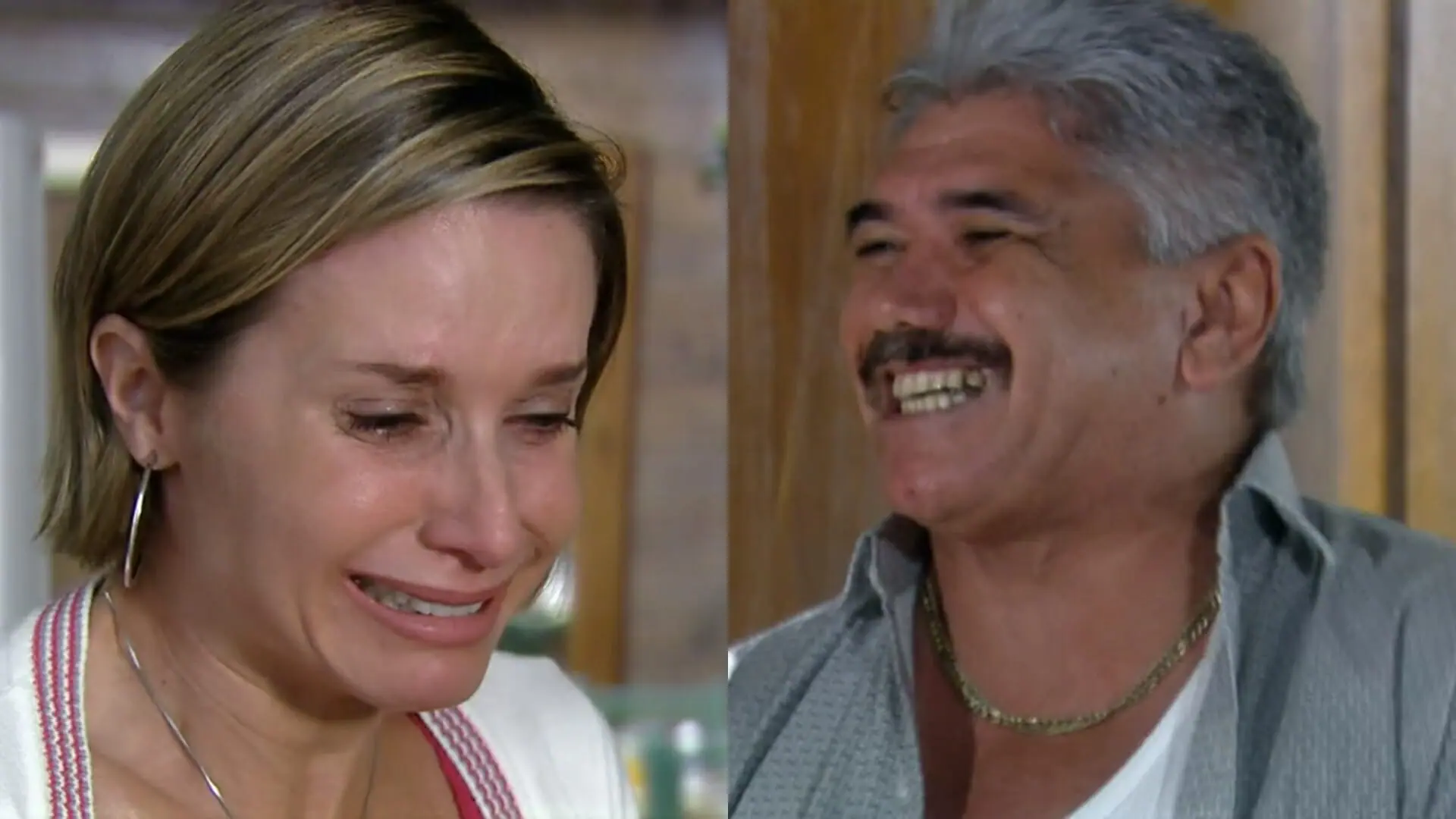 Stela (Paula Burlamaqui) e Léo (Jackson Antunes) de A Favorita