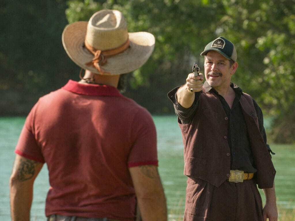 Tenório (Murilo Benício) e Alcides (Juliano Cazarré)