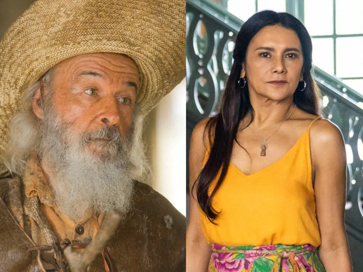 Velho do Rio (Osmar Prado) e Filó (Dira Paes) em Pantanal