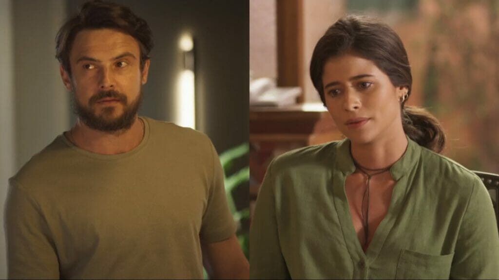 Zé Paulino (Sergio Guizé) e Candoca (Isadora Cruz) de Mar do Sertão