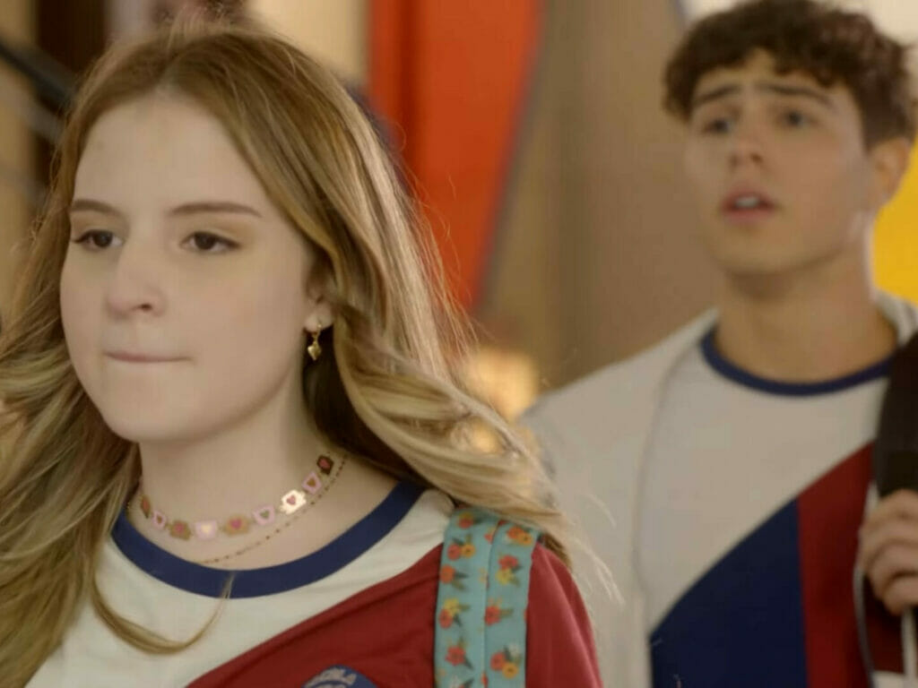 Poliana (Sophia Valverde) e João (Igor Jansen) em Poliana Moça