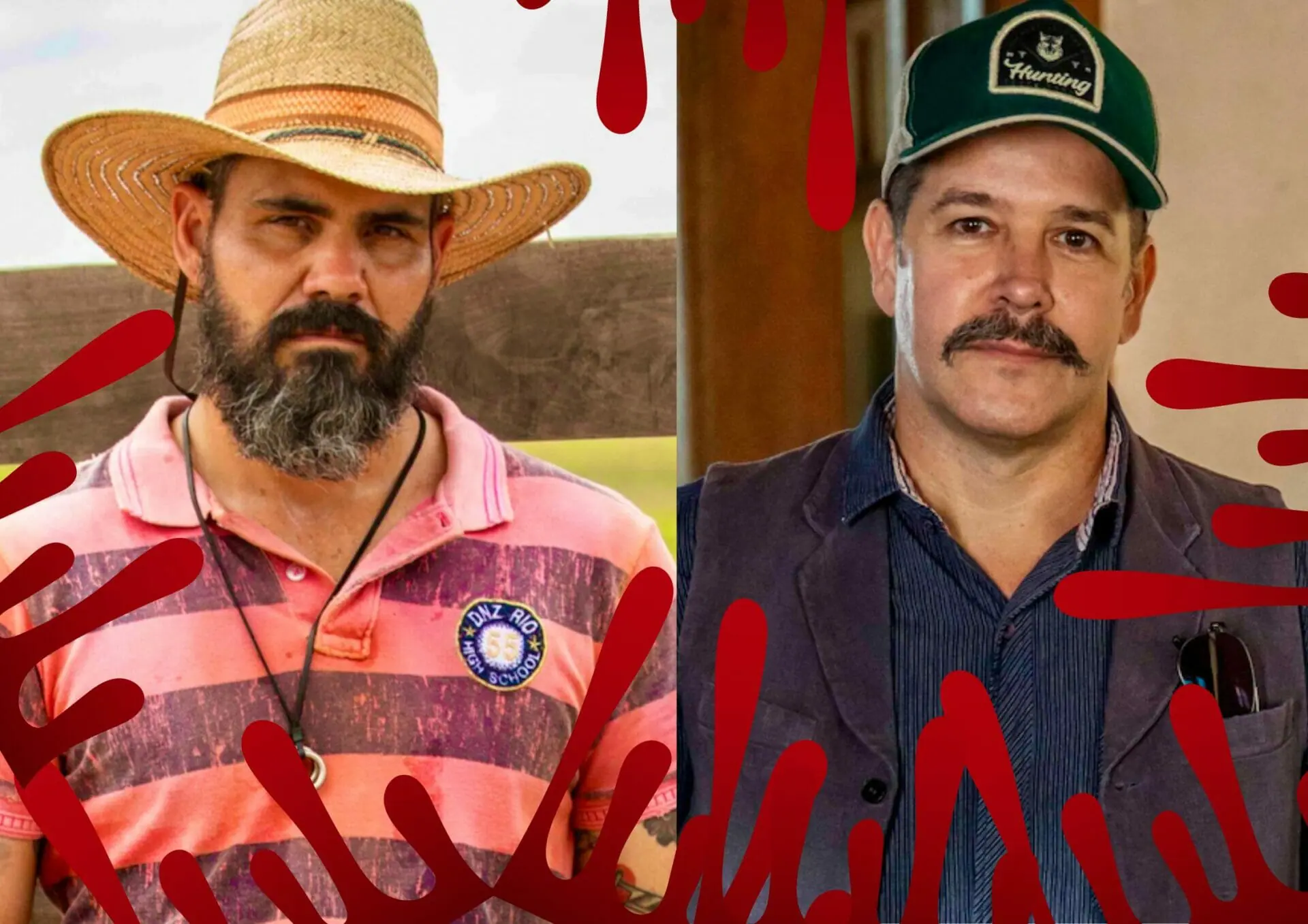 Alcides (Juliano Cazarré) e Tenório (Murilo Benício) em Pantanal