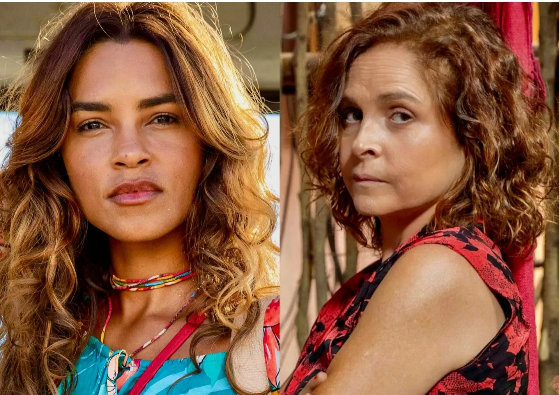 Brisa (Lucy Alves) e Núbia (Drica Moraes) em Travessia
