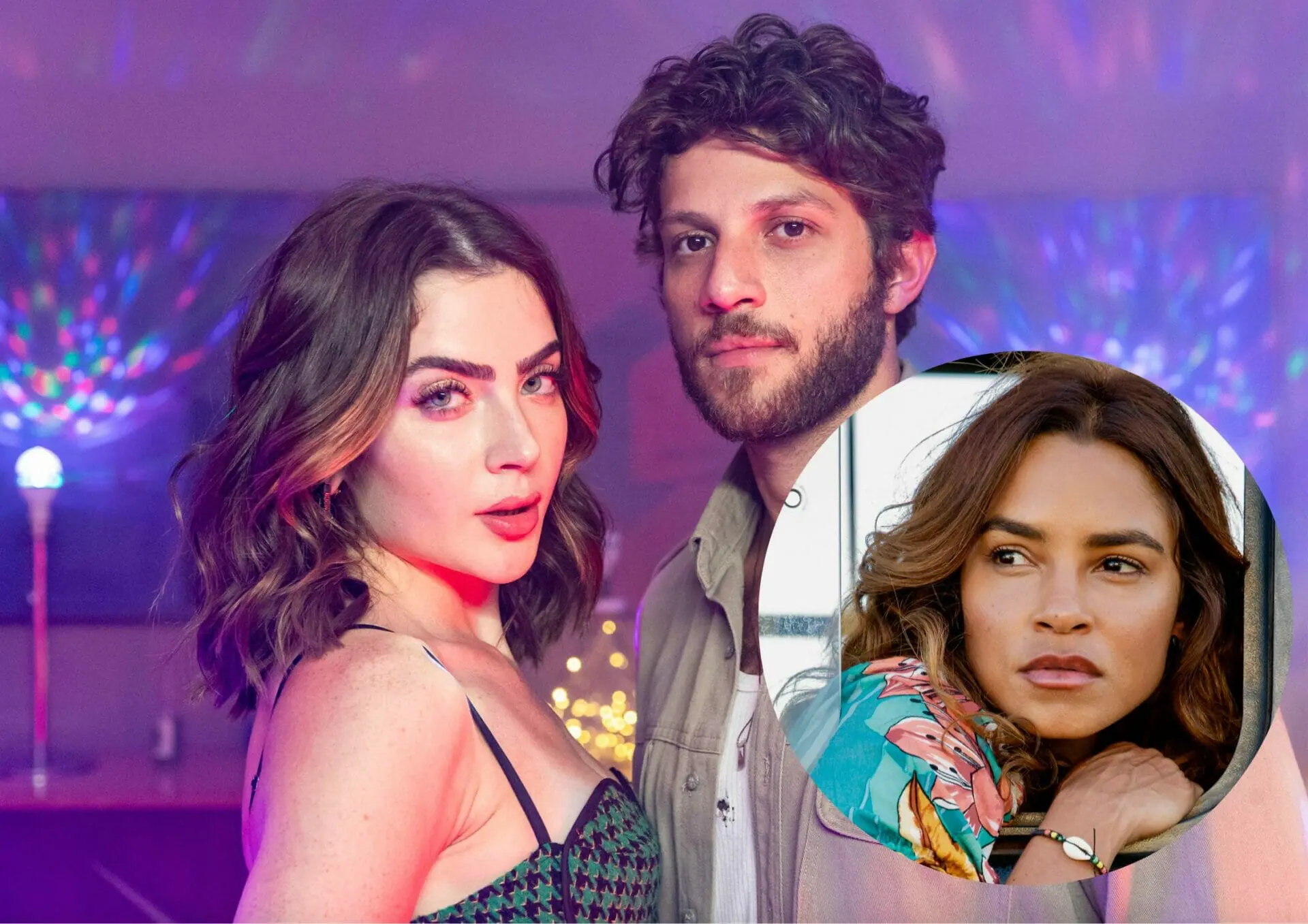 Chiara (Jade Picon), Ari (Chay Suede) e Brisa (Lucy Alves) em Travessia