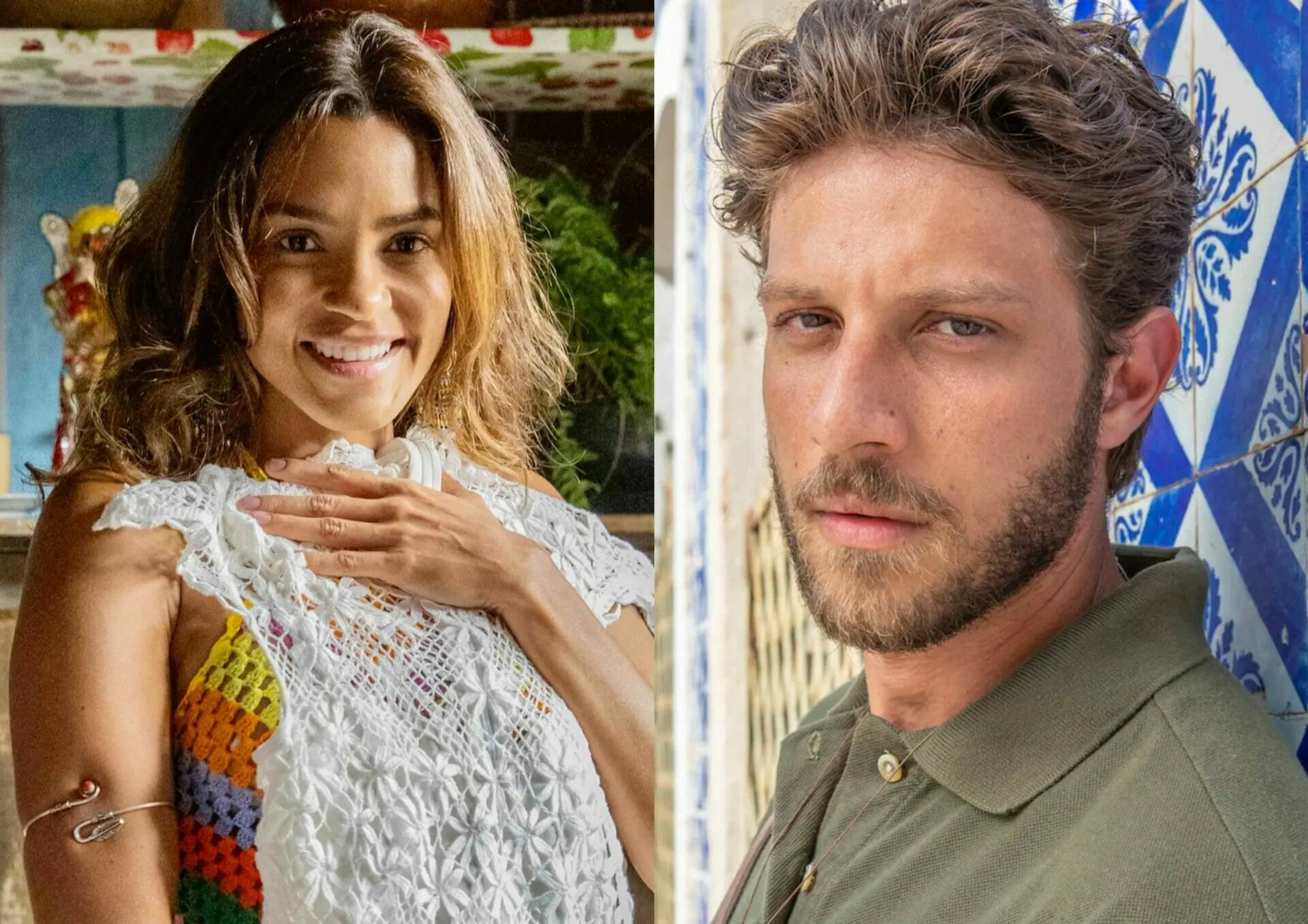 Brisa (Lucy Alves) e Ari (Chay Suede) em Travessia