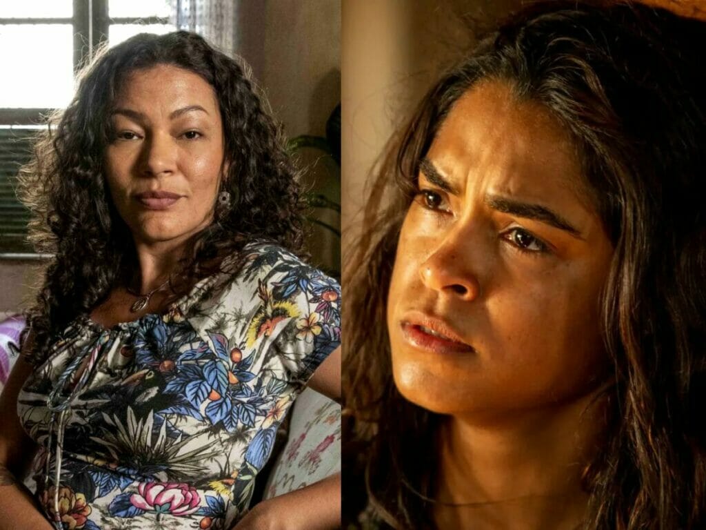 Adalgisa (Priscilla Vilela) e Brisa (Lucy Alves) em Travessia