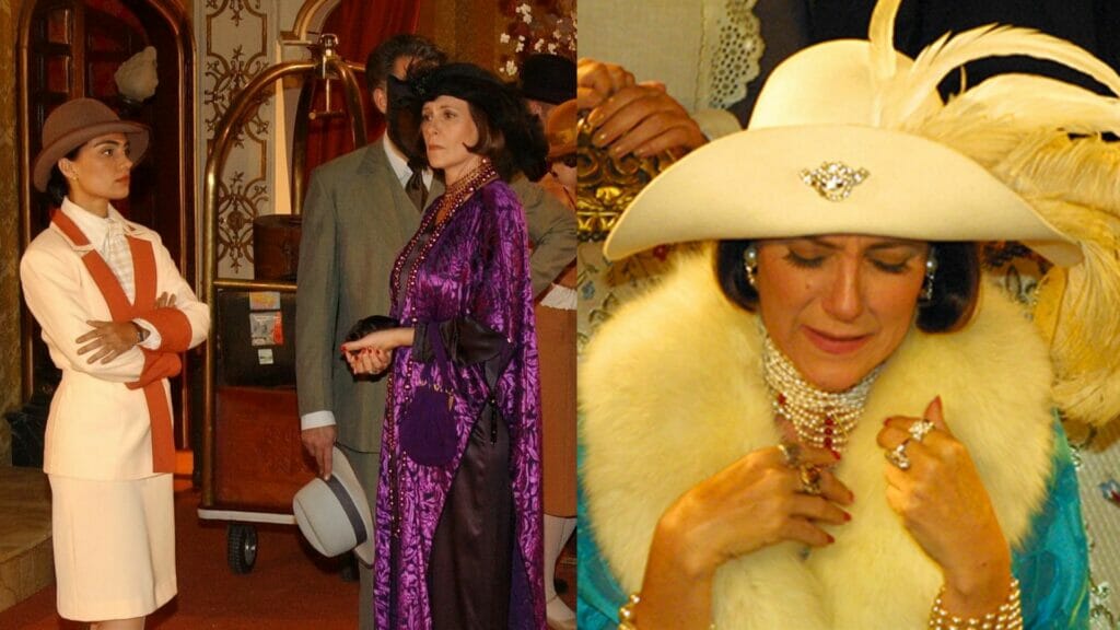 Advogada Sofia (Patrícia França) e Jezebel (Elizabeth Savala) em Chocolate com Pimenta