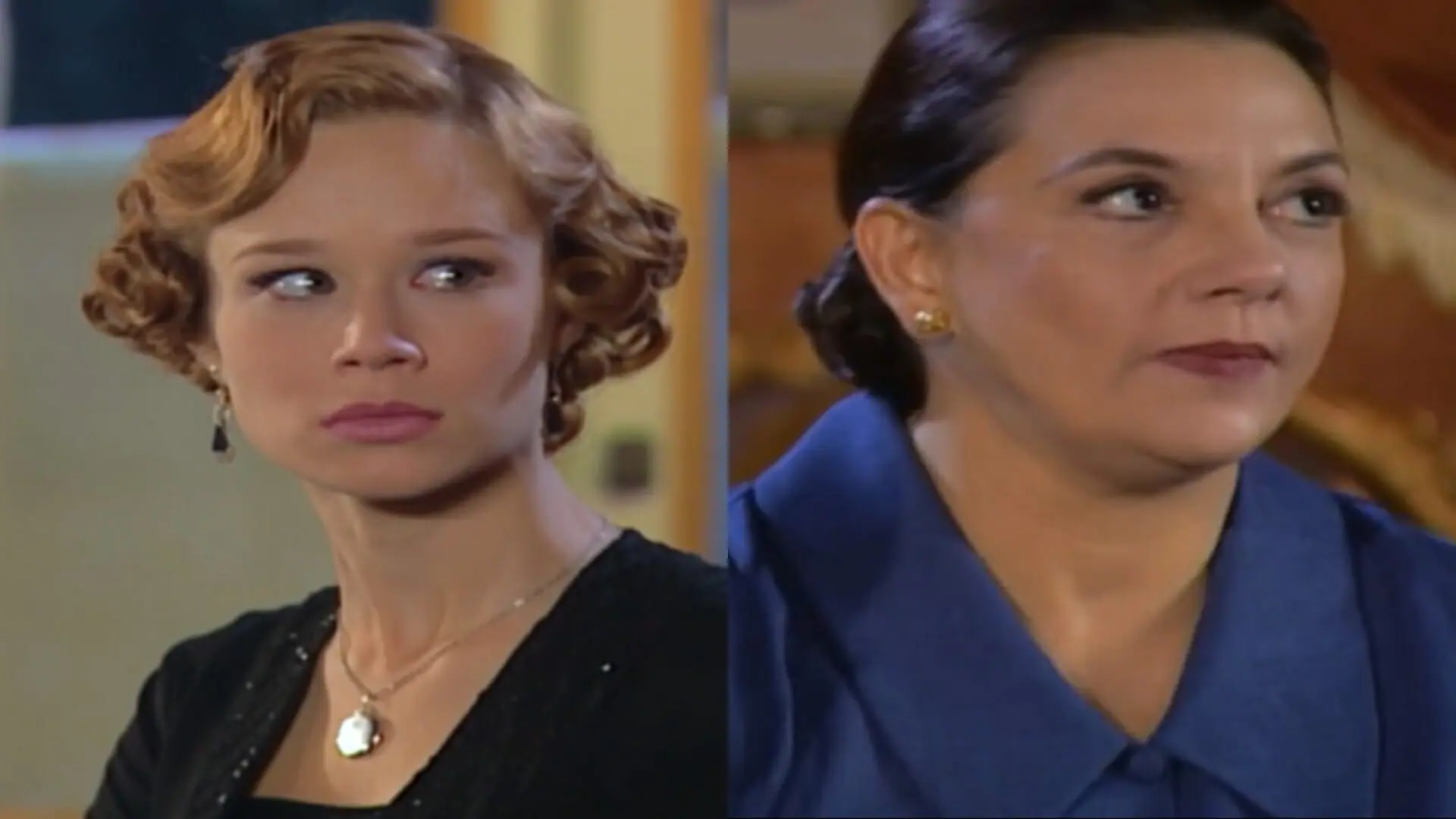 Ana Francisca (Mariana Ximenes) e Dona Mocinha (Denise Del Vecchio) de Chocolate com Pimenta