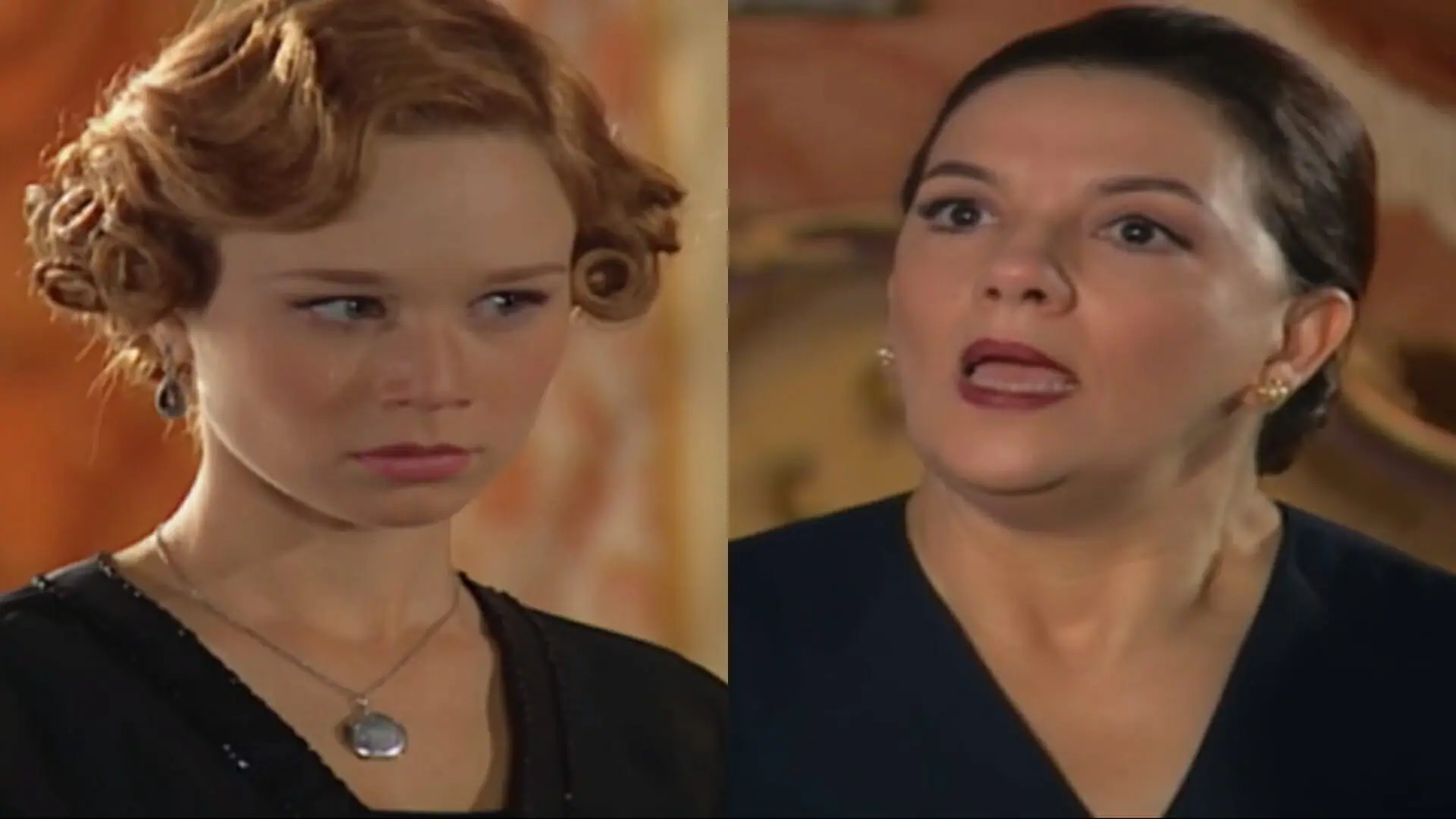 Ana Francisca (Mariana Ximenes) e Dona Mocinha (Denise Del Vecchio) de Chocolate com Pimenta