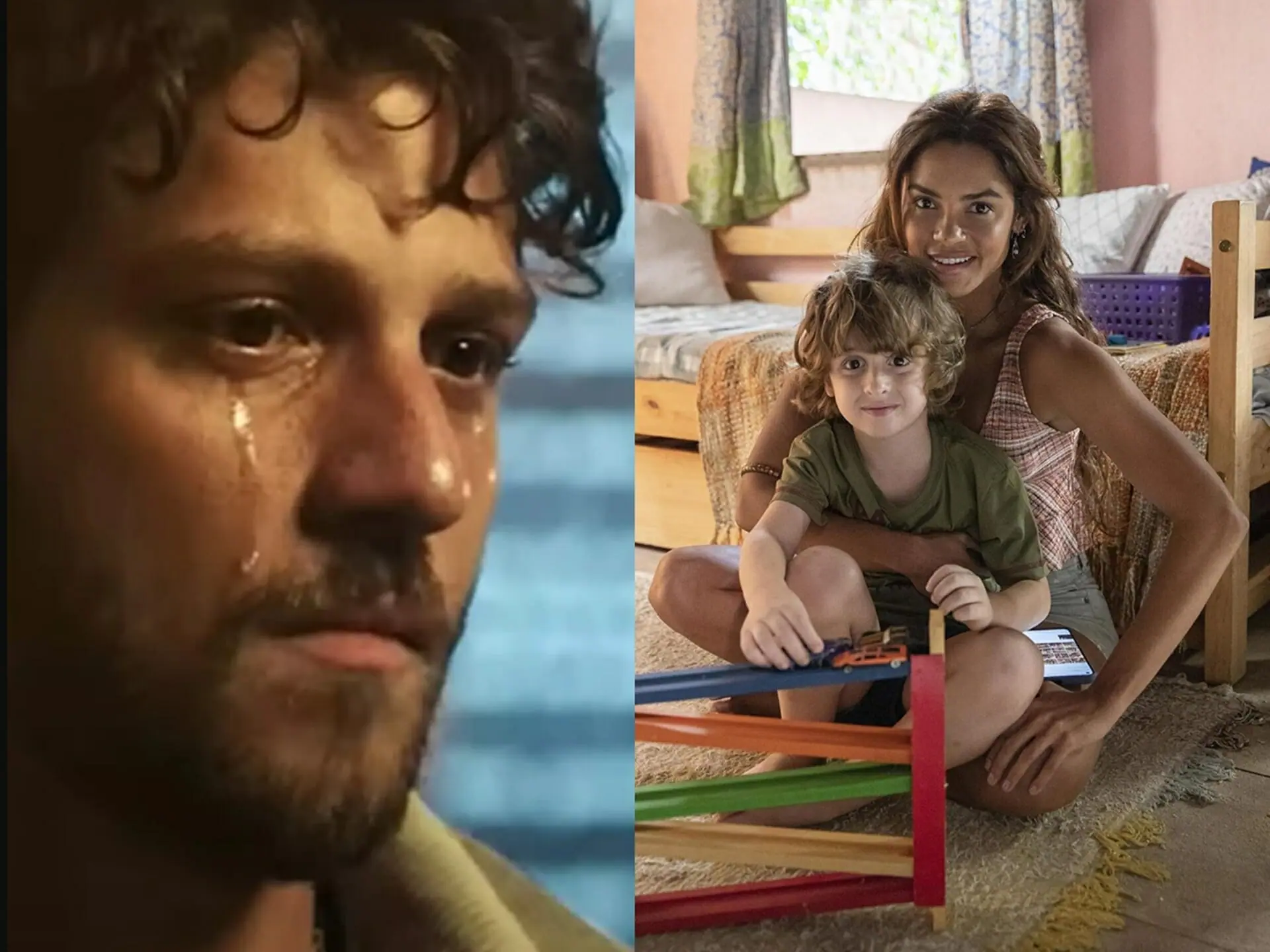 Ari (Chay Suede), Brisa (Lucy Alves) e Tonho (Vicente Alvite) de Travessia