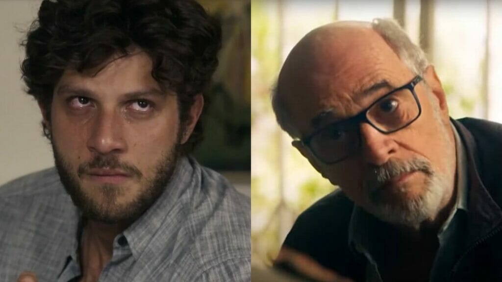 Ari (Chay Suede) e Dante (Marcos Caruso) de Travessia