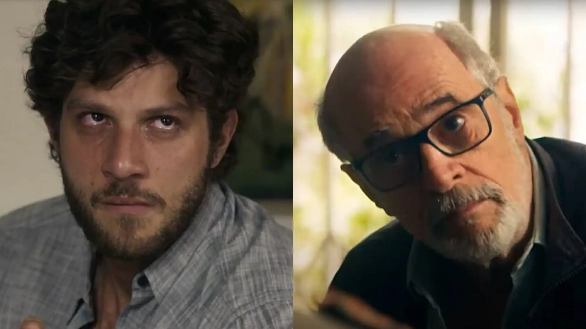 Ari (Chay Suede) e Dante (Marcos Caruso) de Travessia