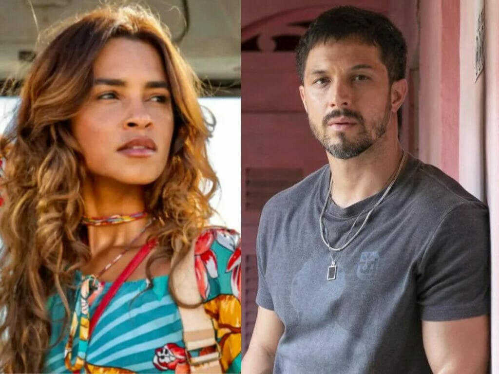 Brisa (Lucy Alves) e Oto (Romulo Estrela) em Travessia