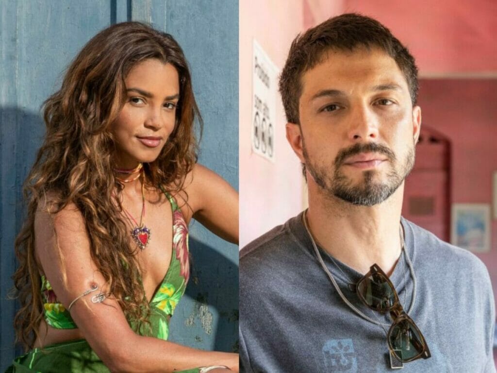 Brisa (Lucy Alves) e Oto (Romulo Estrela) em Travessia (2)