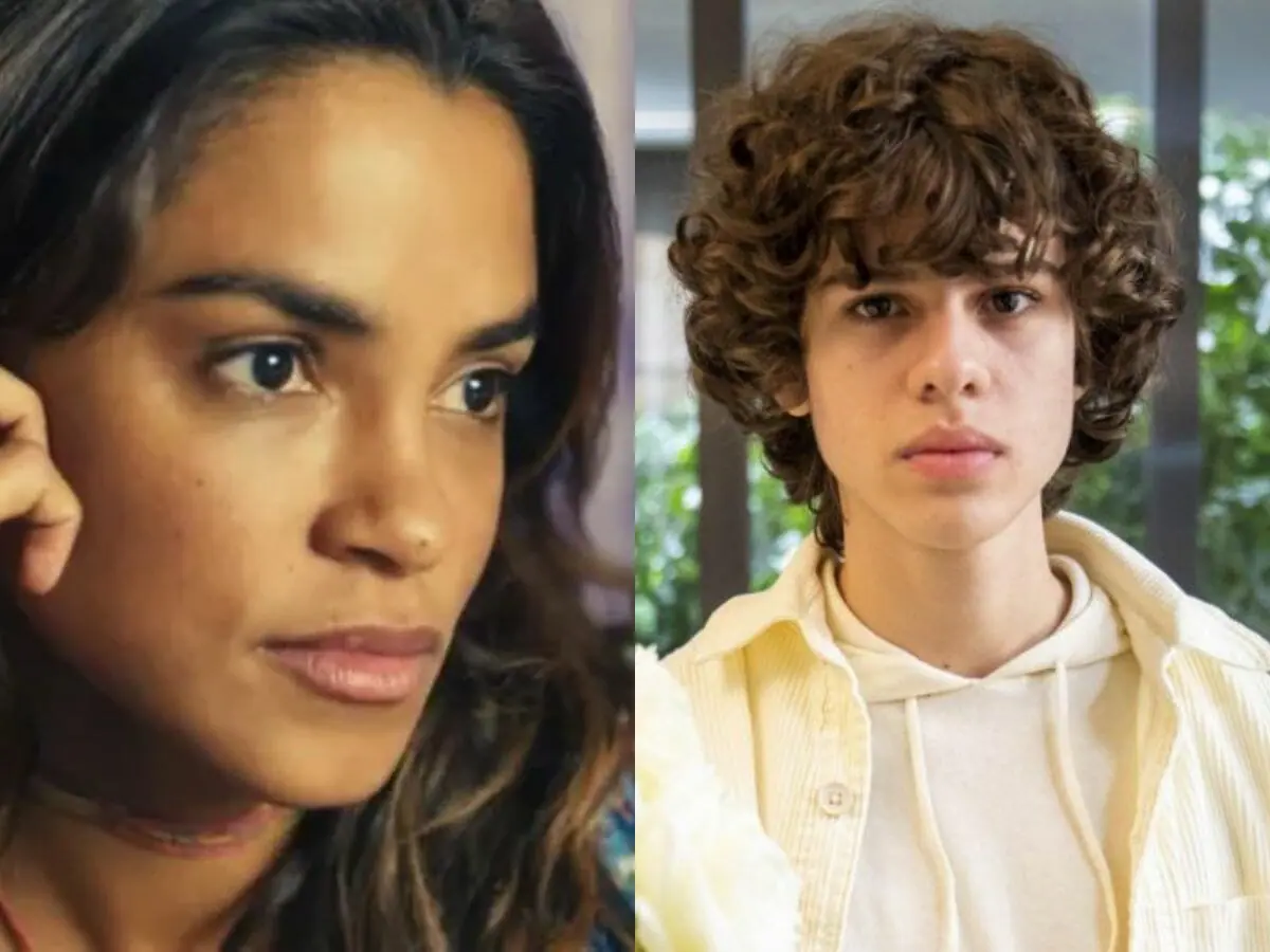 Brisa (Lucy Alves) e Rudá (Guilherme Cabral) em Travessia