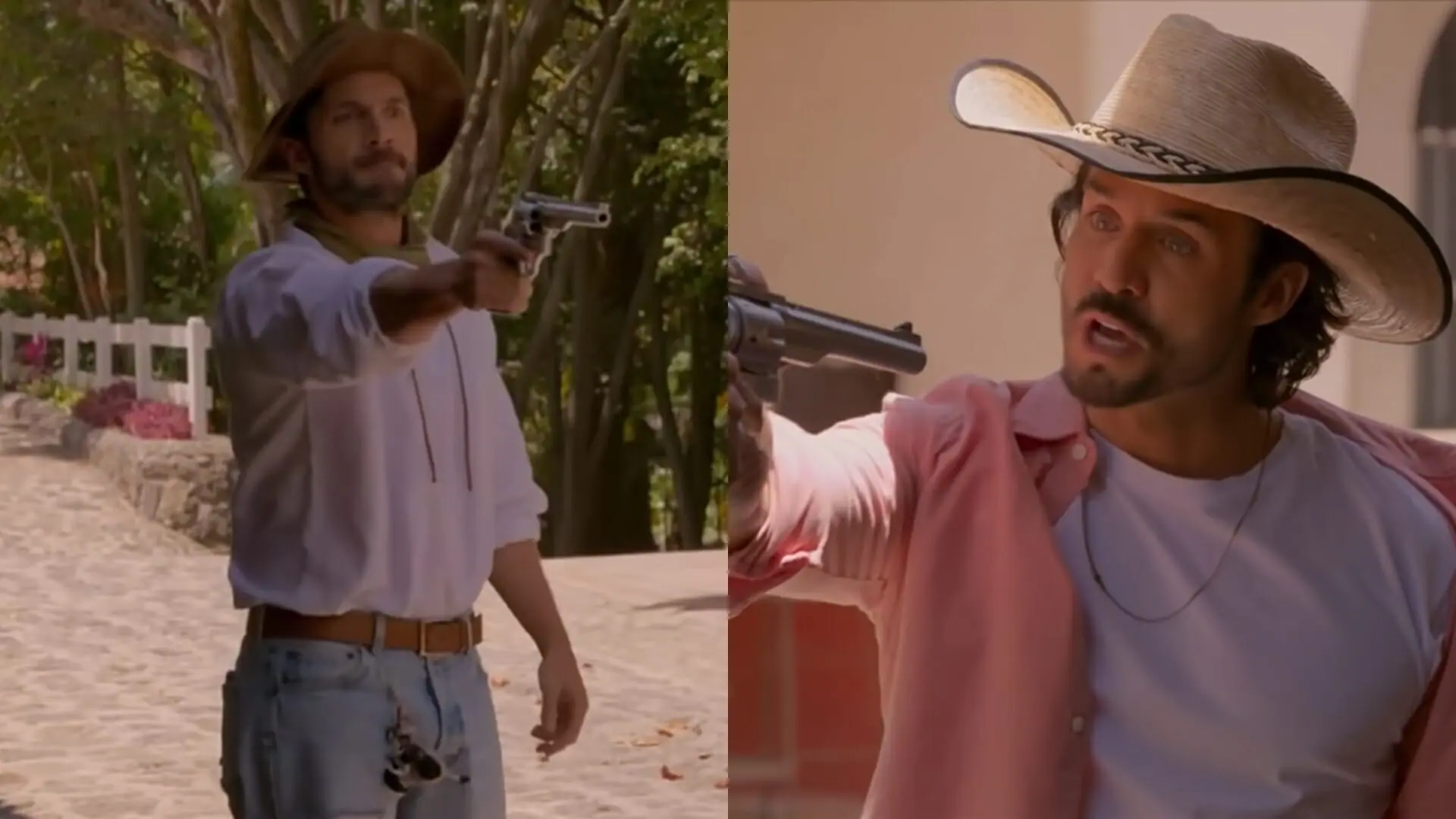 César (Daniel Elbittar) e Rafael (José Ron) de A Desalmada