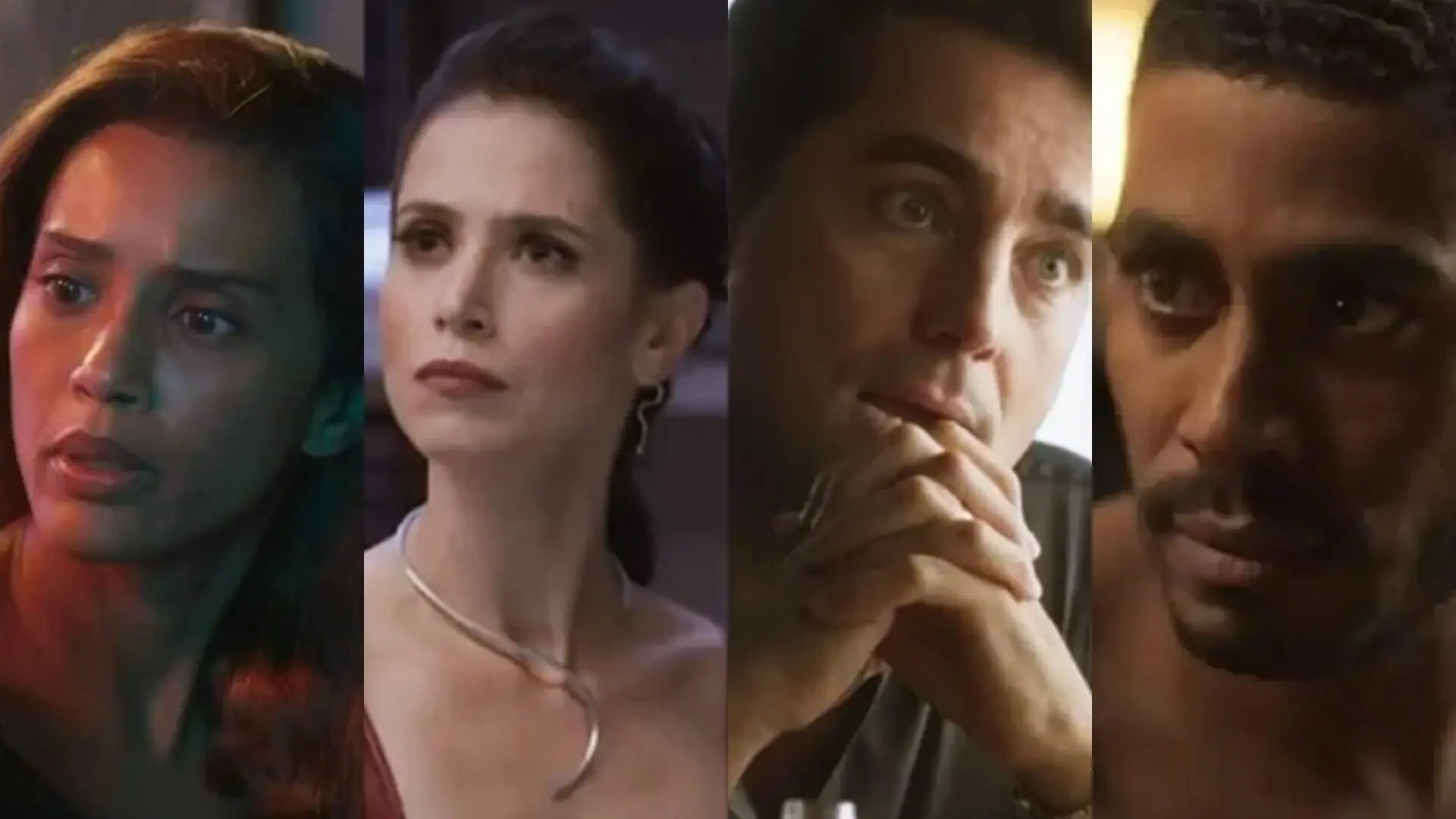 Clarice (Taís Araujo), Regina (Mel Lisboa), Danilo (Ricardo Pereira) e Leonardo (Ícaro Silva) de Cara e Coragem