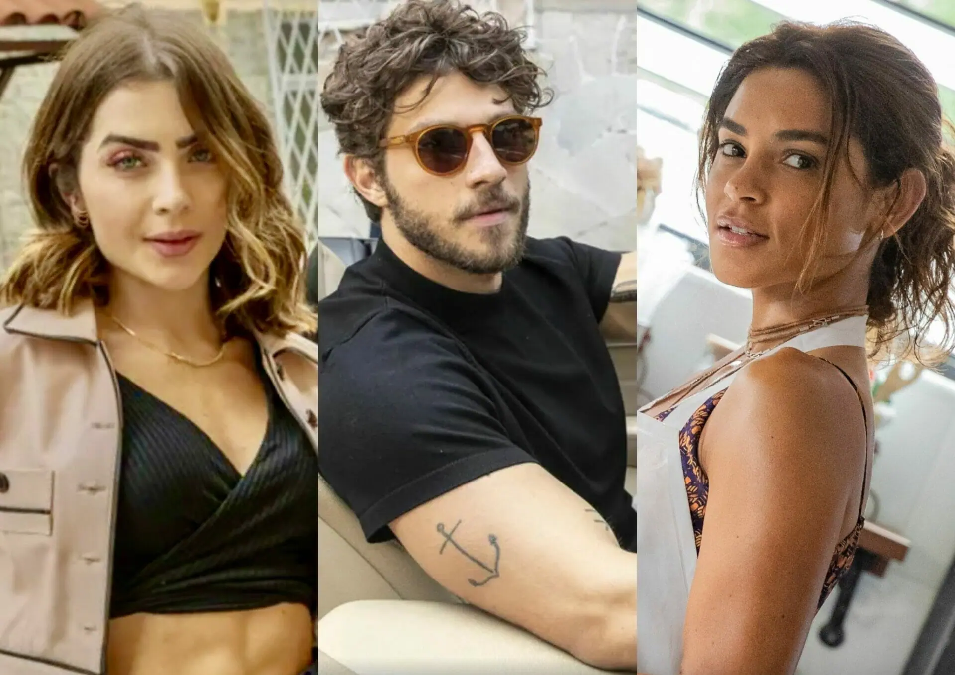 Chiara (Jade Picon), Ari (Chay Suede) e Brisa (Lucy Alves) em Travessia