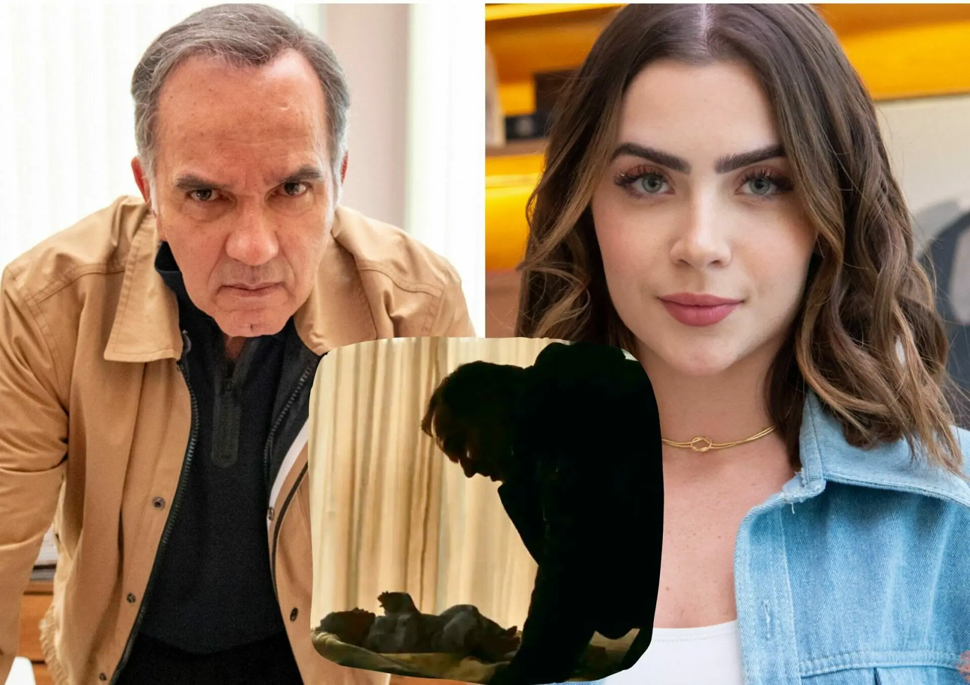 Guerra (Humberto Martins) e Chiara (Jade Picon) em Travessia