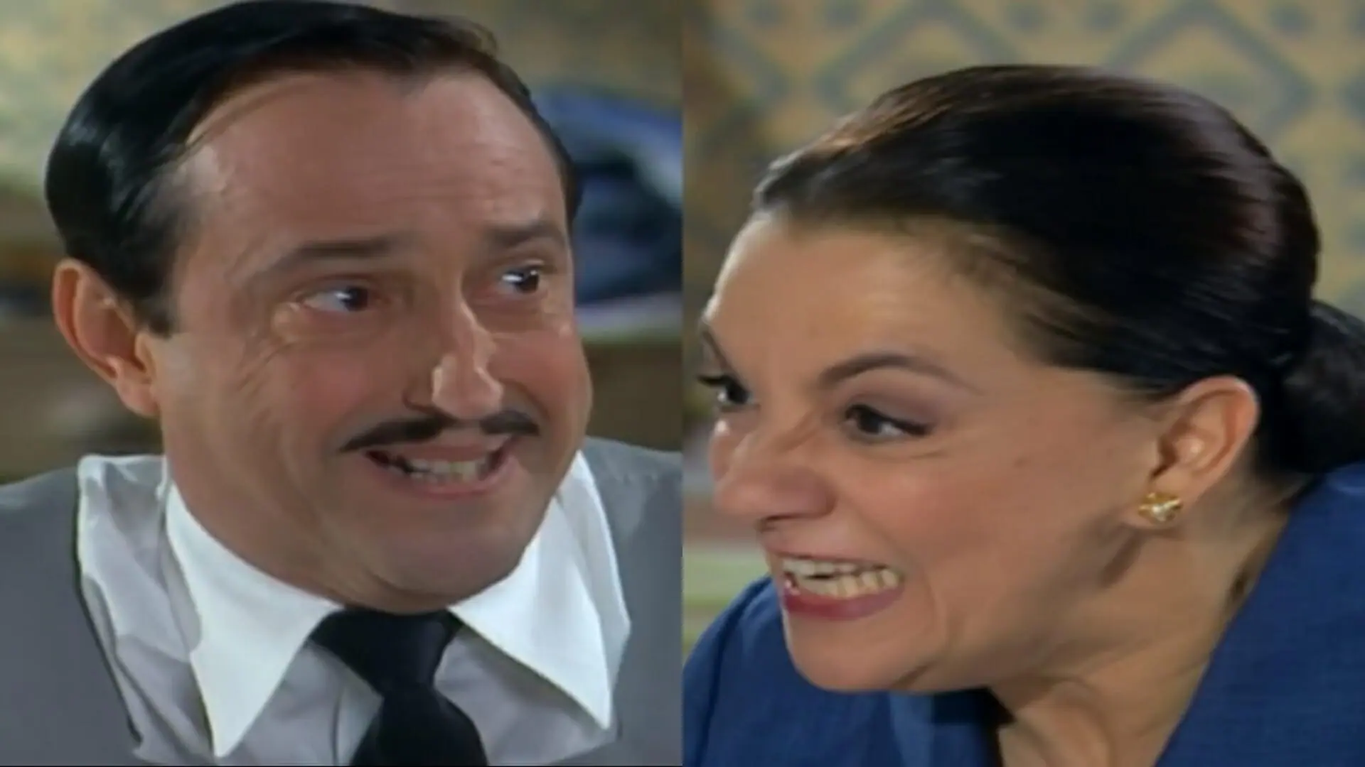 Epaminondas (Ary França) e Dona Mocinha (Denise Del Vecchio) de Chocolate com Pimenta