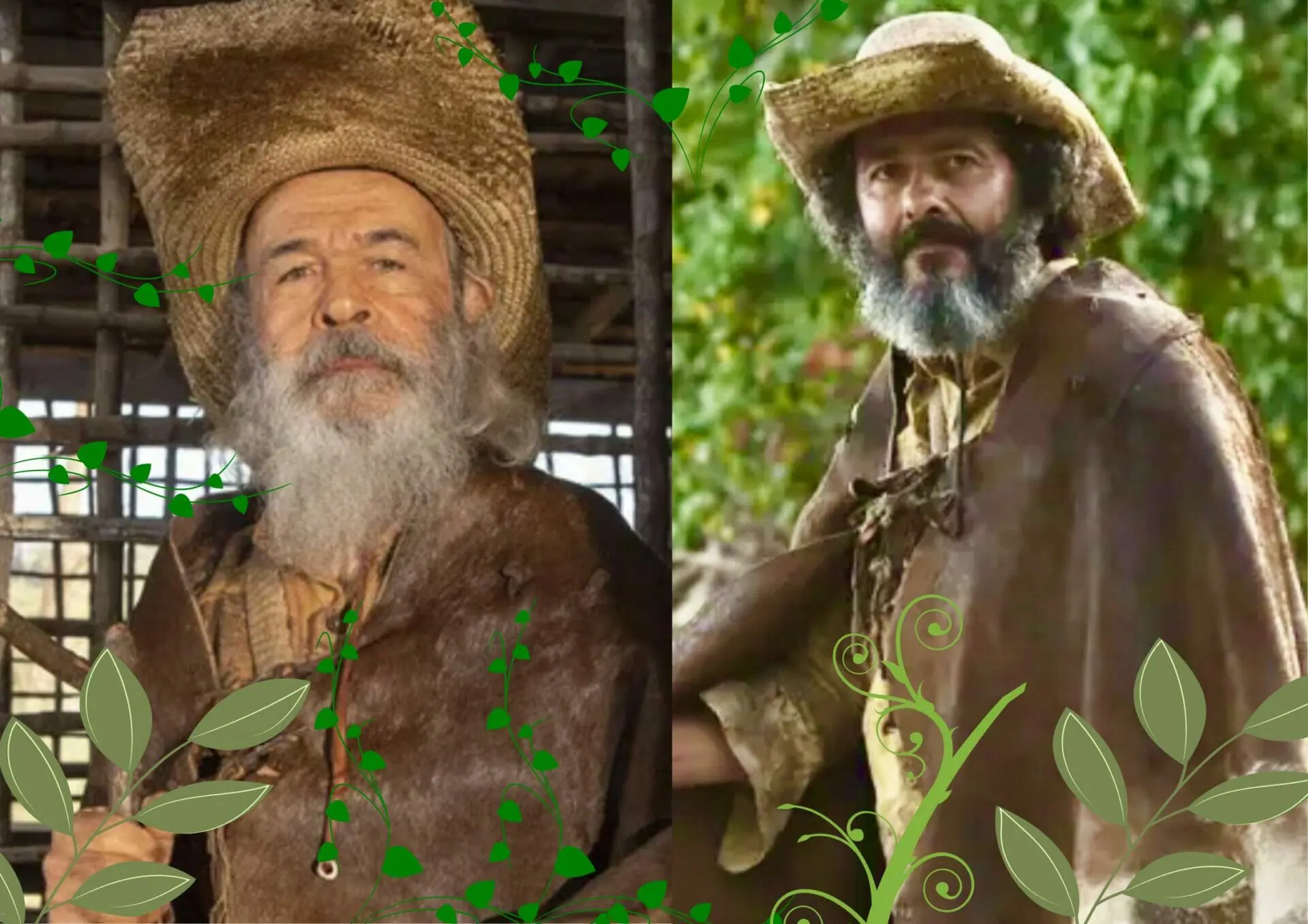 Velho do Rio (Osmar Prado) e José Leôncio (Marcos Palmeira) em Pantanal