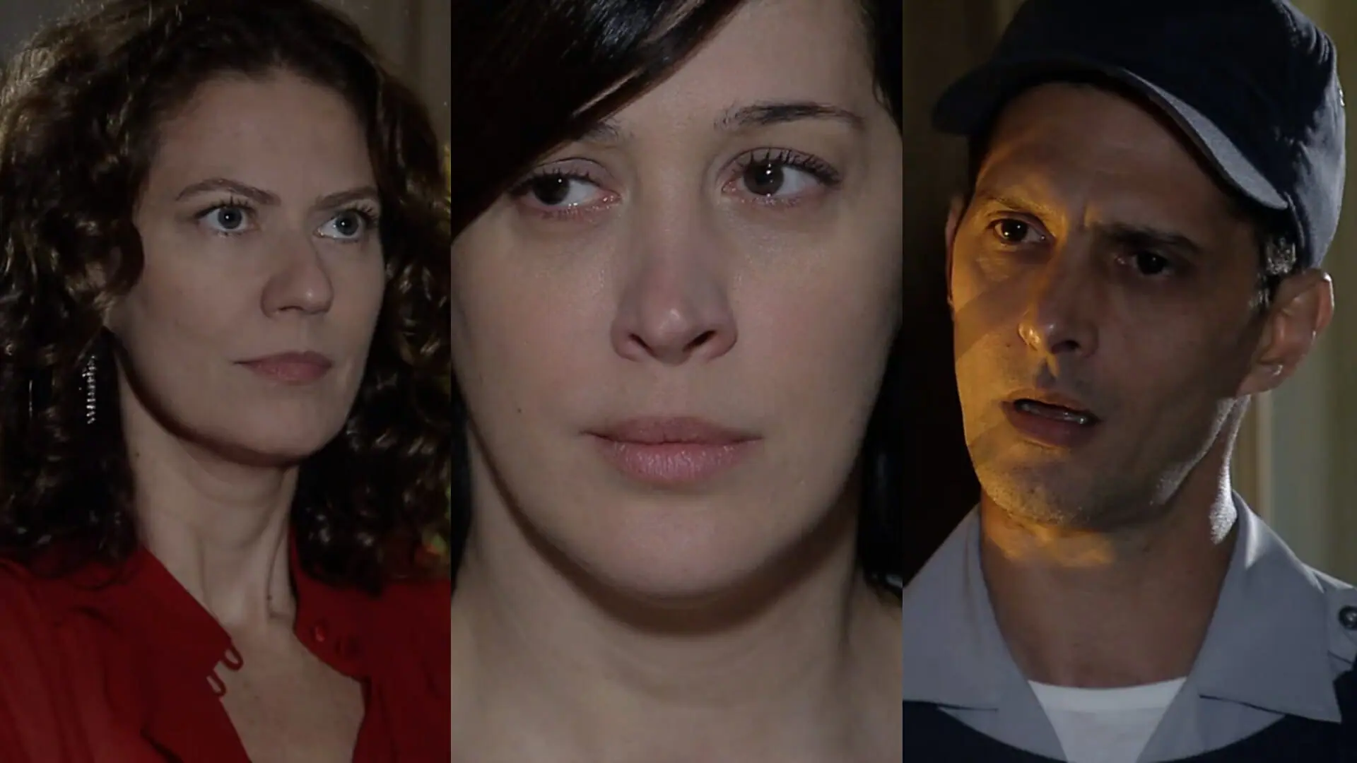 Flora (Patrícia Pillar), Donatela (Claudia Raia) e policial de A Favorita
