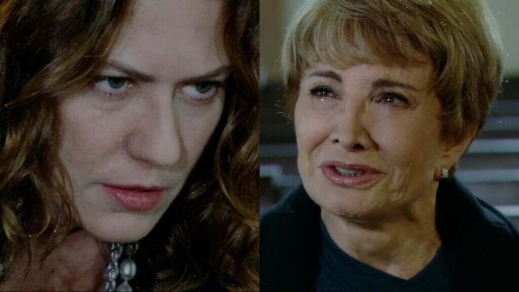 Flora (Patrícia Pillar) e Irene (Glória Menezes) de A Favorita