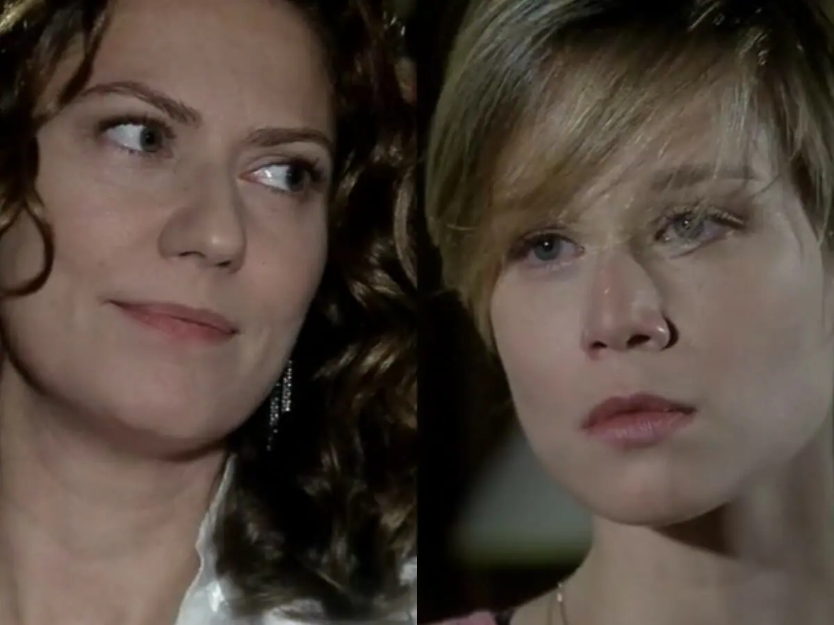 Flora (Patrícia Pillar) e Lara (Mariana Ximenes) em A Favorita