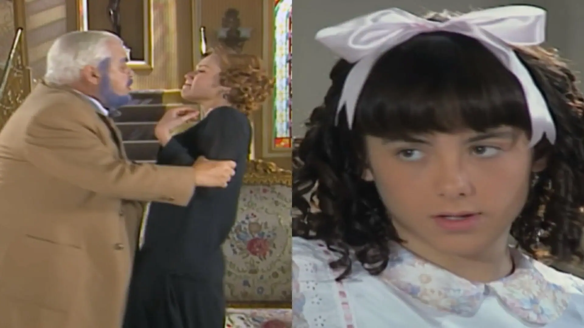 Klaus (Cláudio Corrêa e Castro), Ana Francisca (Mariana Ximenes) e Bernadete (Kayky Brito) de Chocolate com Pimenta