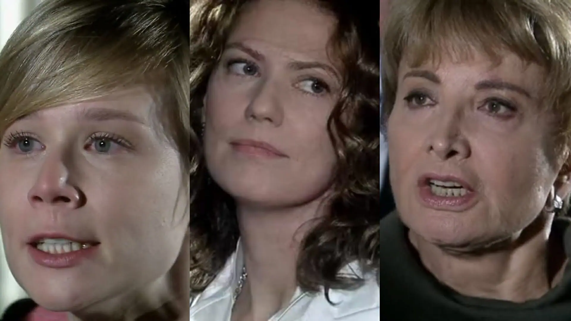 Lara (Mariana Ximenes), Flora (Patrícia Pillar) e Irene (Glória Menezes) de A Favorita