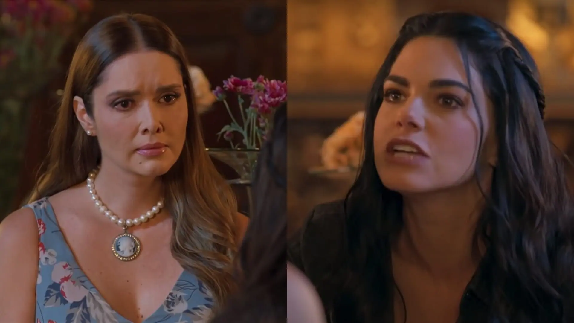 Letícia (Marlene Favela) e Fernanda (Livia Brito) de A Desalmada